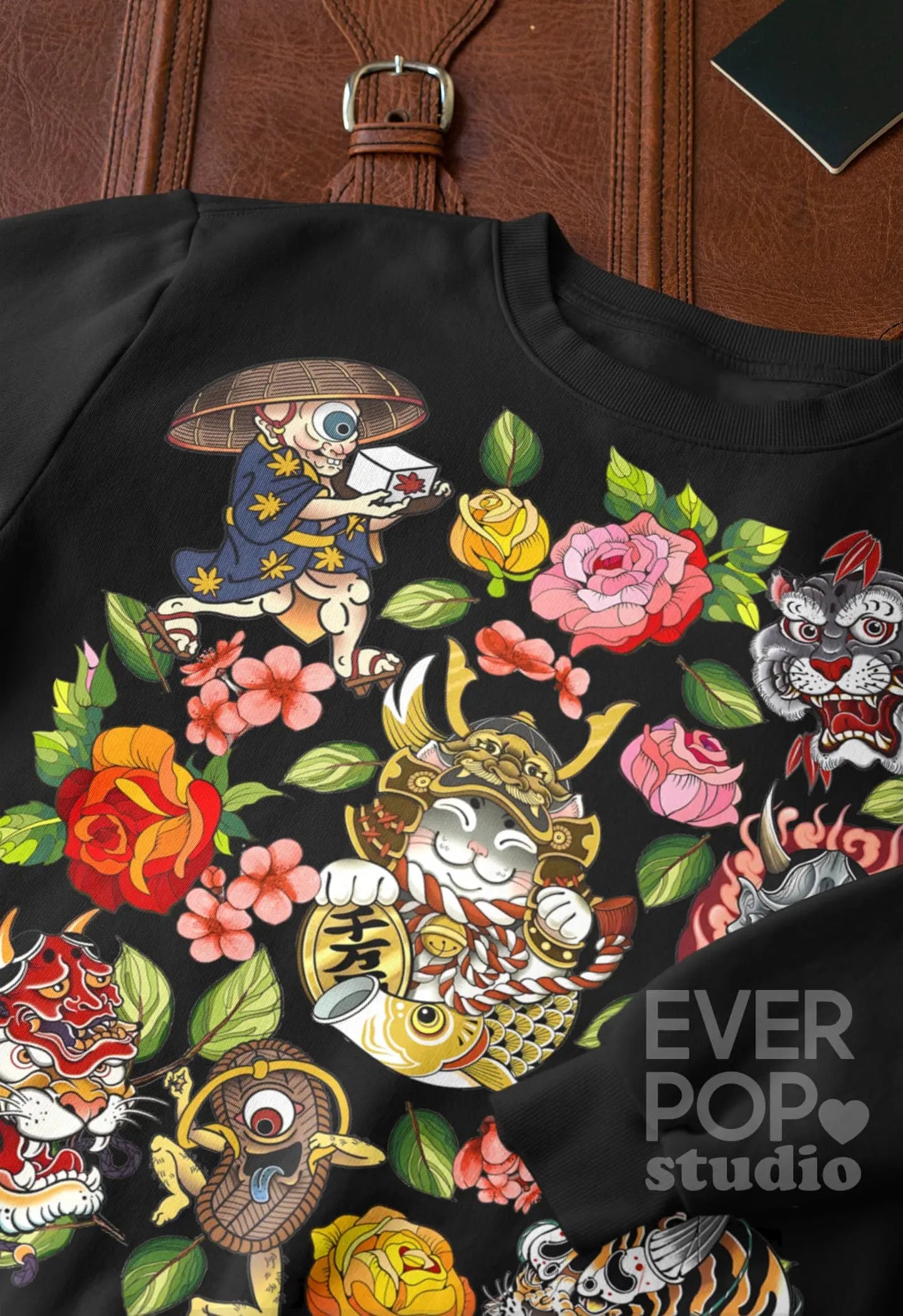 Kawaii Japanese Tattoo Graphic Tee Shirt, Hoodie Sweatshirt