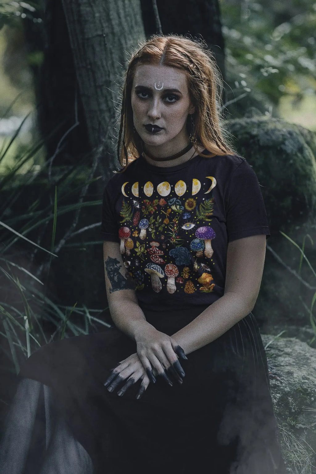 Moon Mushroom Graphic Tee Shirt, Hoodie Sweatshirt