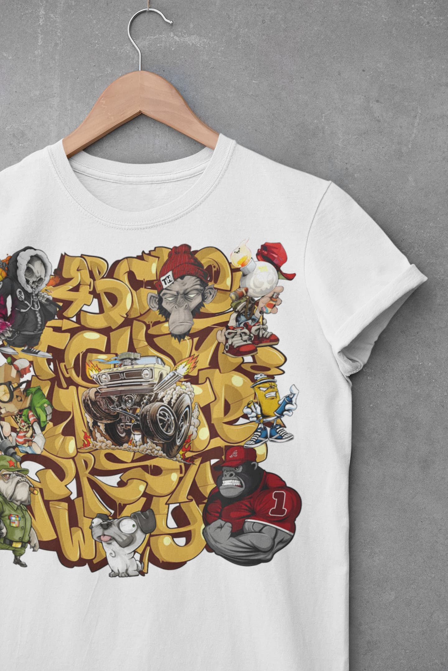 Urban Graffiti Crew Street Art Graphic Tee Shirt, Hoodie Sweatshirt