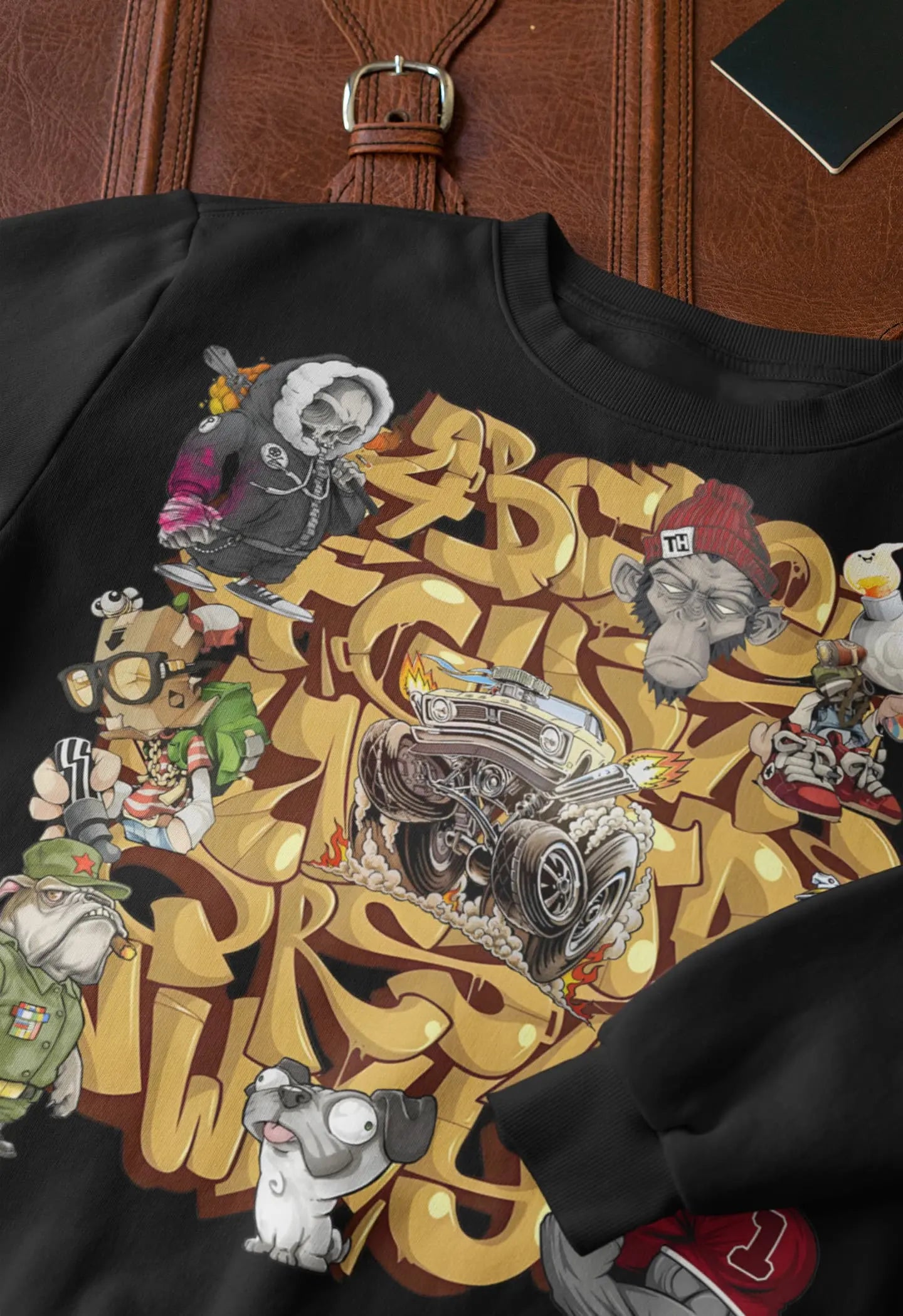 Urban Graffiti Crew Street Art Graphic Tee Shirt, Hoodie Sweatshirt