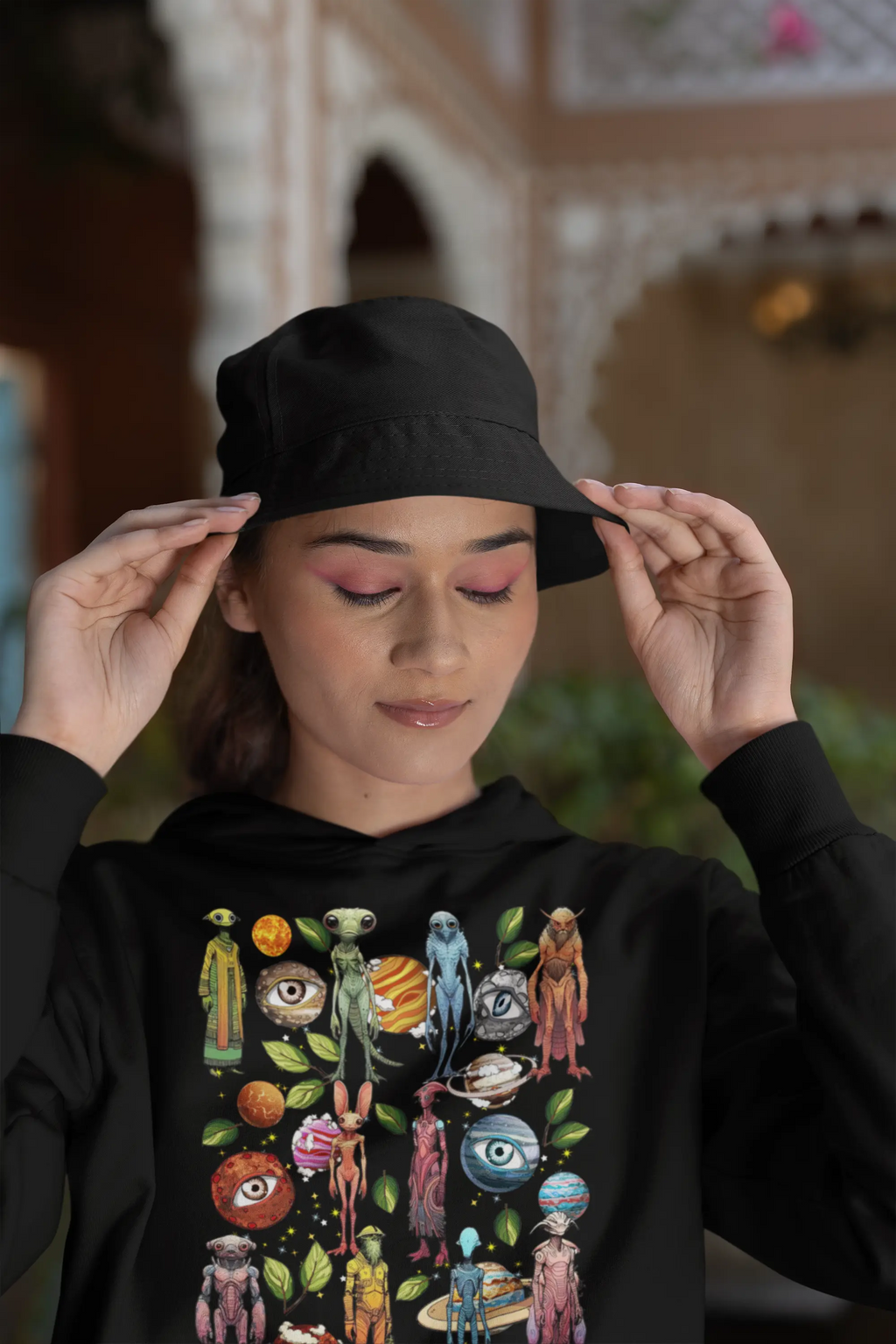 Alien Cosmic Watchers Graphic Tee Shirt, Hoodie Sweatshirt