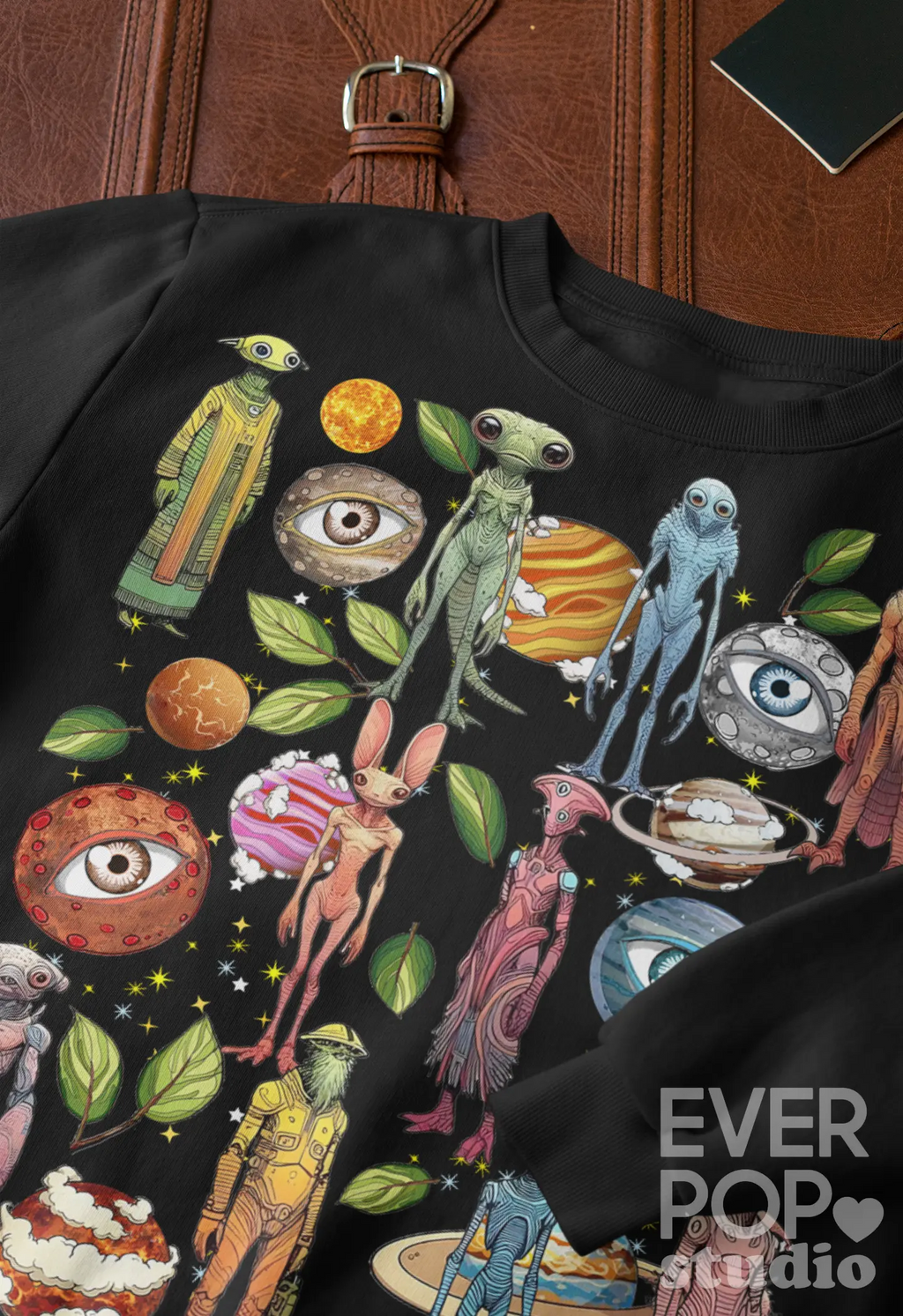 Alien Cosmic Watchers Graphic Tee Shirt, Hoodie Sweatshirt