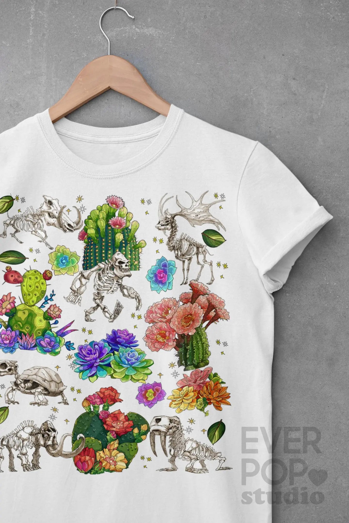 Cactus Animal Skeleton Graphic Tee Shirt, Hoodie Sweatshirt