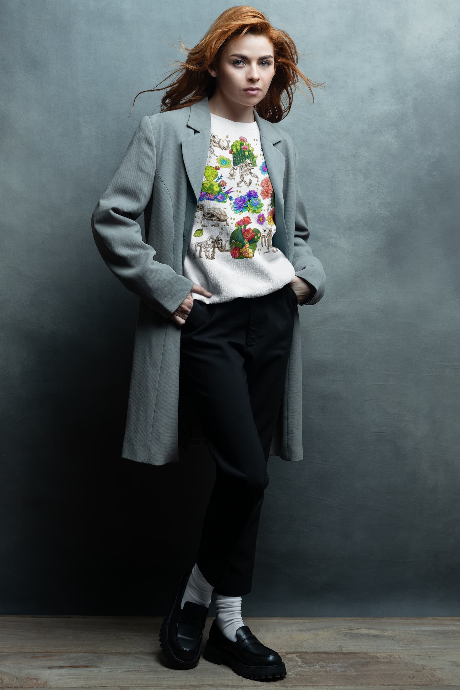 Cactus Animal Skeleton Graphic Tee Shirt, Hoodie Sweatshirt