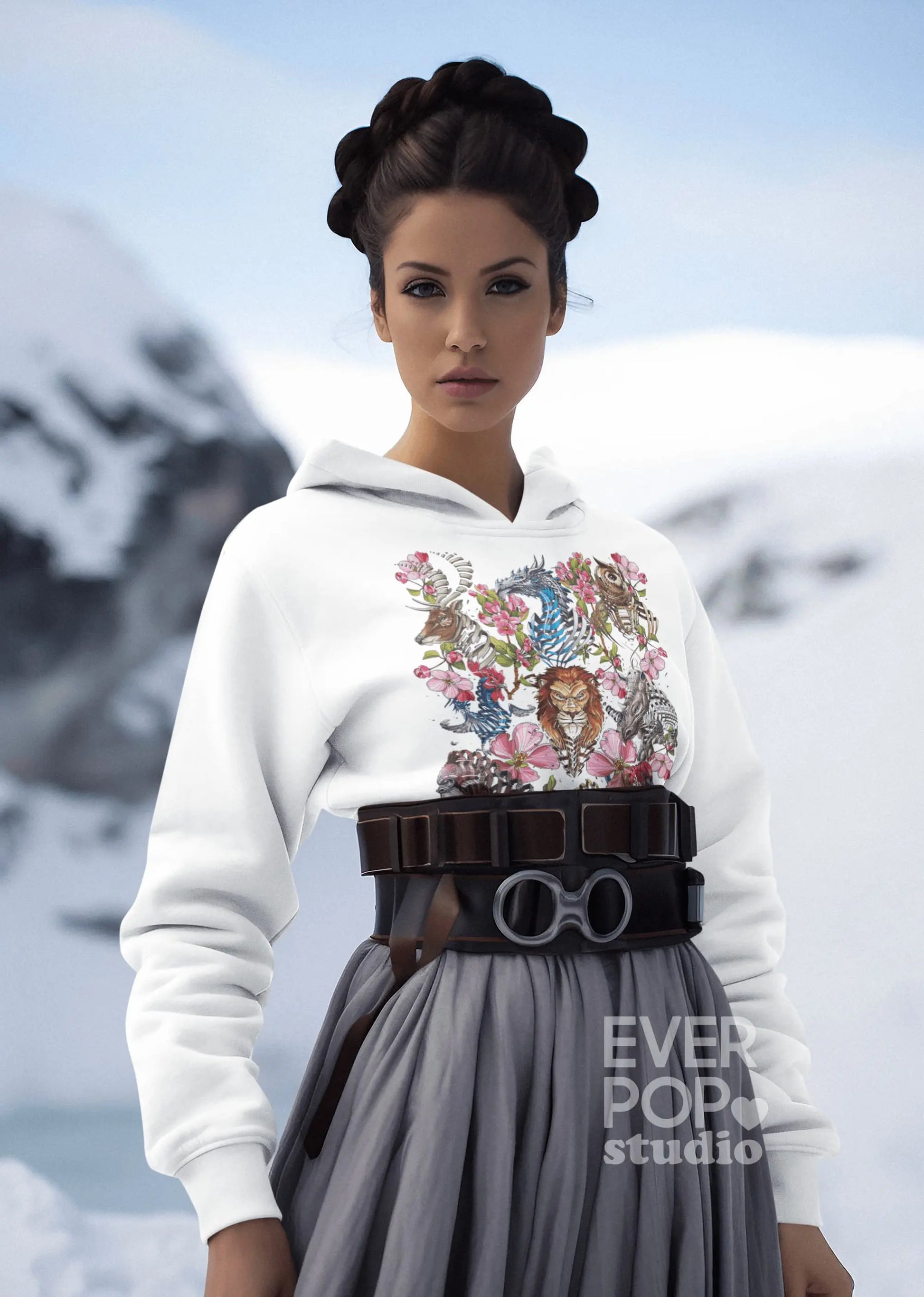 Woodland Animal Graphic Tee Shirt, Hoodie Sweatshirt