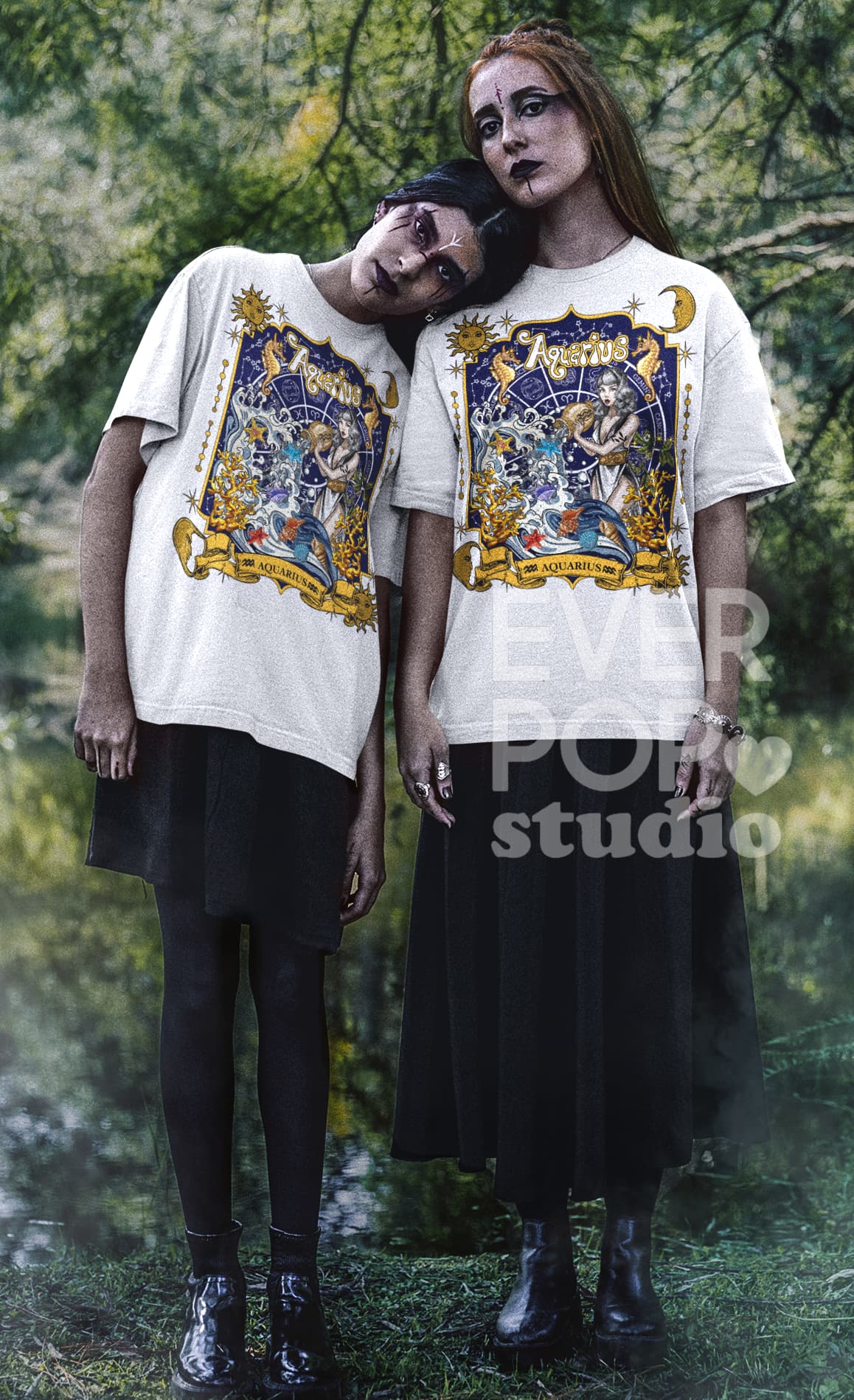 Aquarius Sign Graphic Tee Shirt, Hoodie Sweatshirt