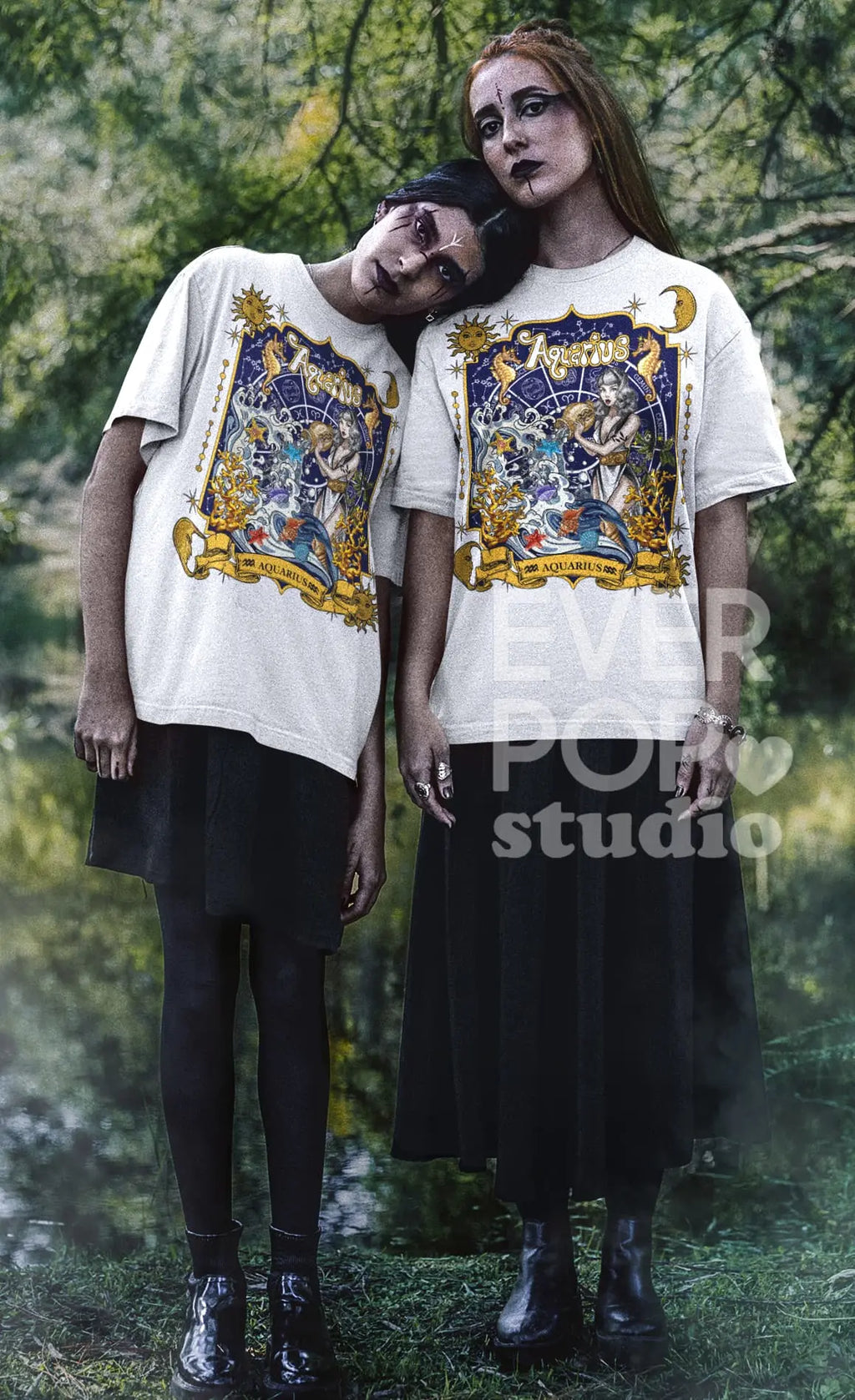 Aquarius Sign Graphic Tee Shirt, Hoodie Sweatshirt