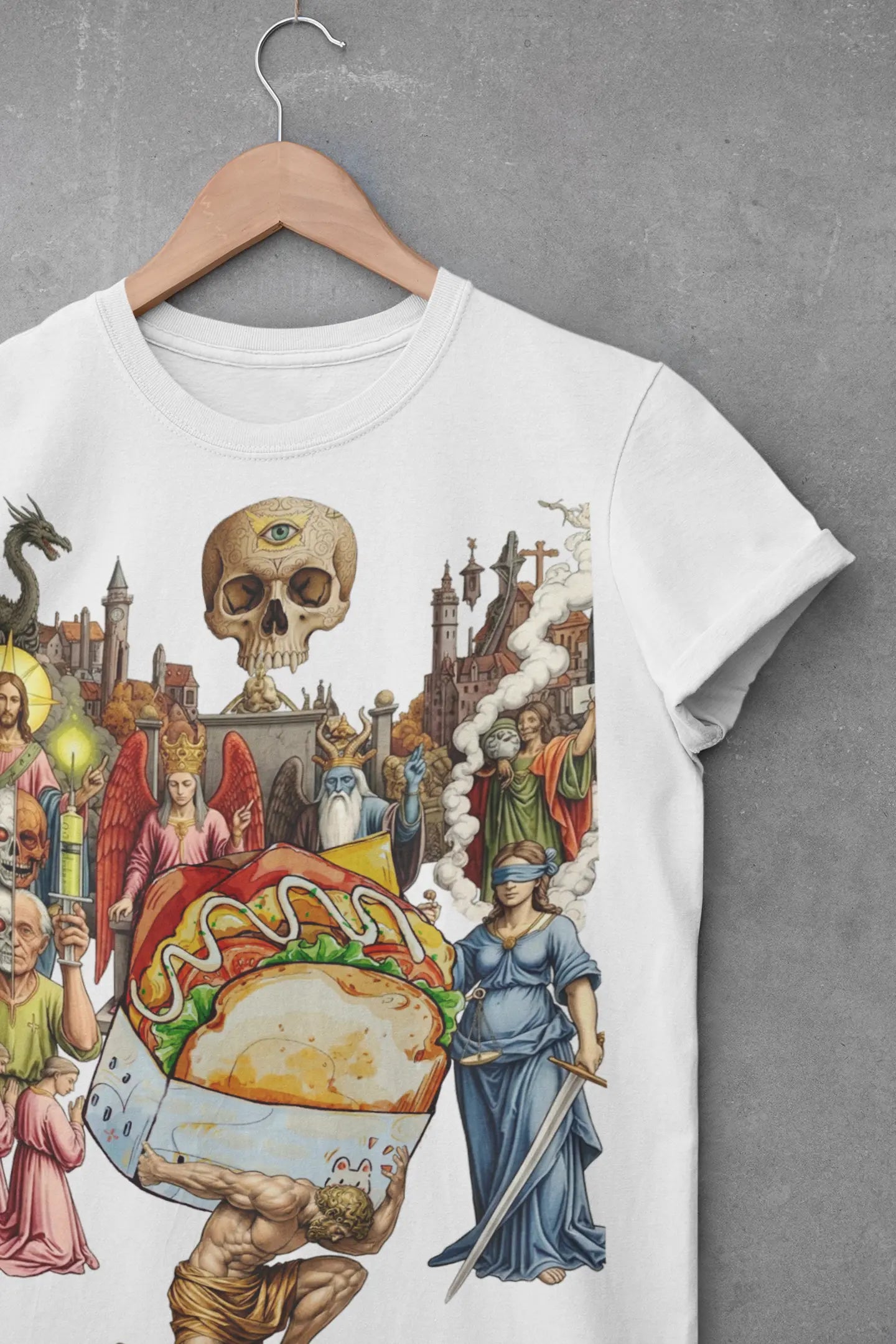 Atlas Burden of the Sandwich Graphic Tee Shirt, Hoodie Sweatshirt