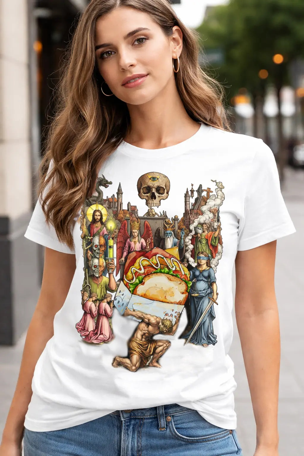 Atlas Burden of the Sandwich Graphic Tee Shirt, Hoodie Sweatshirt