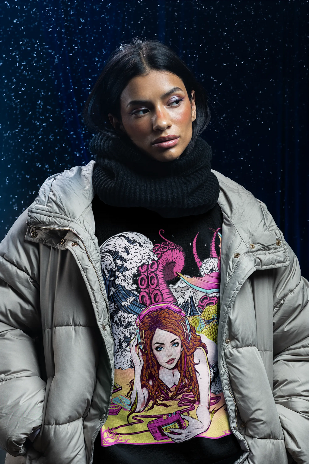 Beach Mermaid Graphic Tee Shirt, Hoodie Sweatshirt