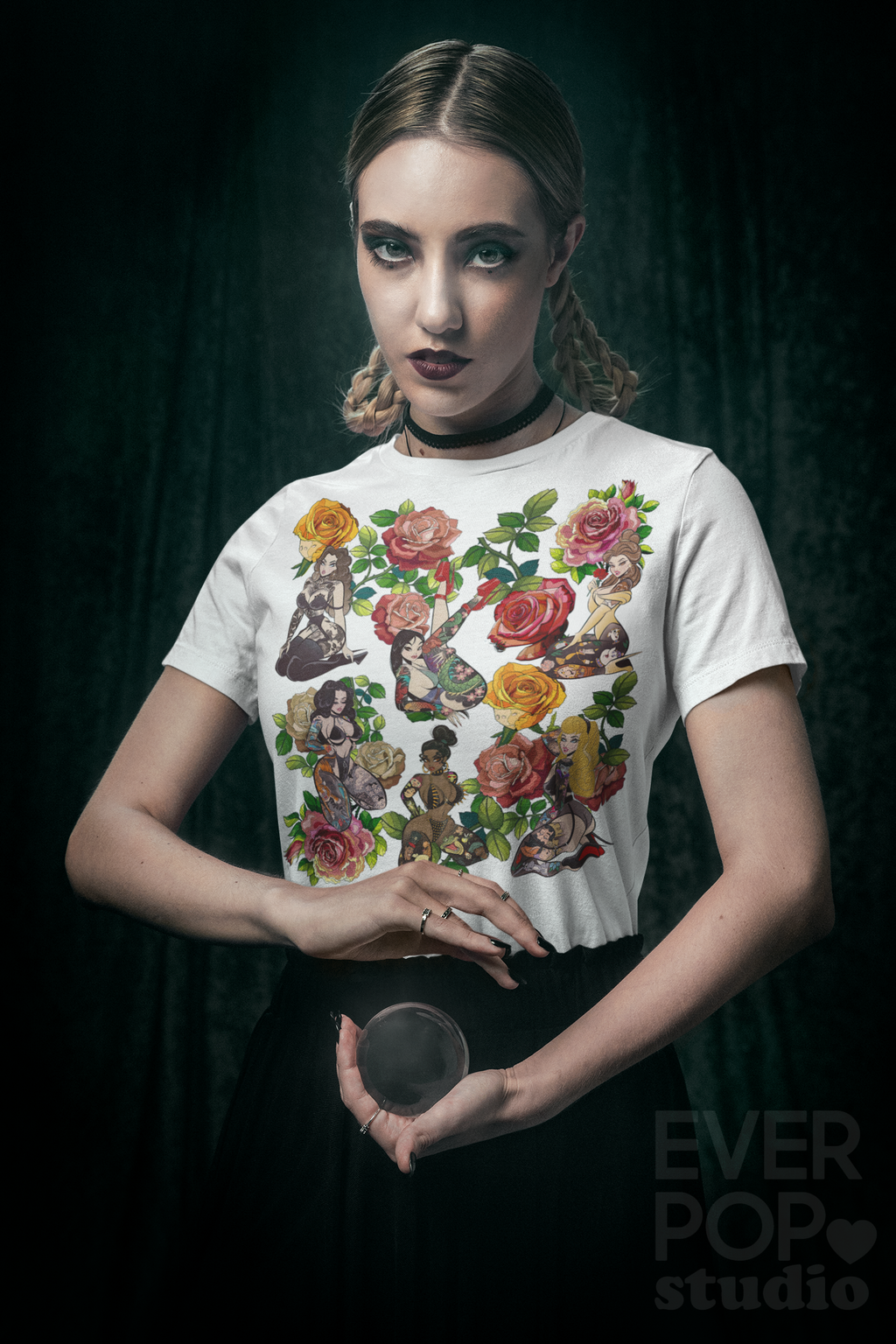 Tattoo Retro Vintage Pin-Up Girls Graphic Tee Shirt, Hoodie Sweatshirt