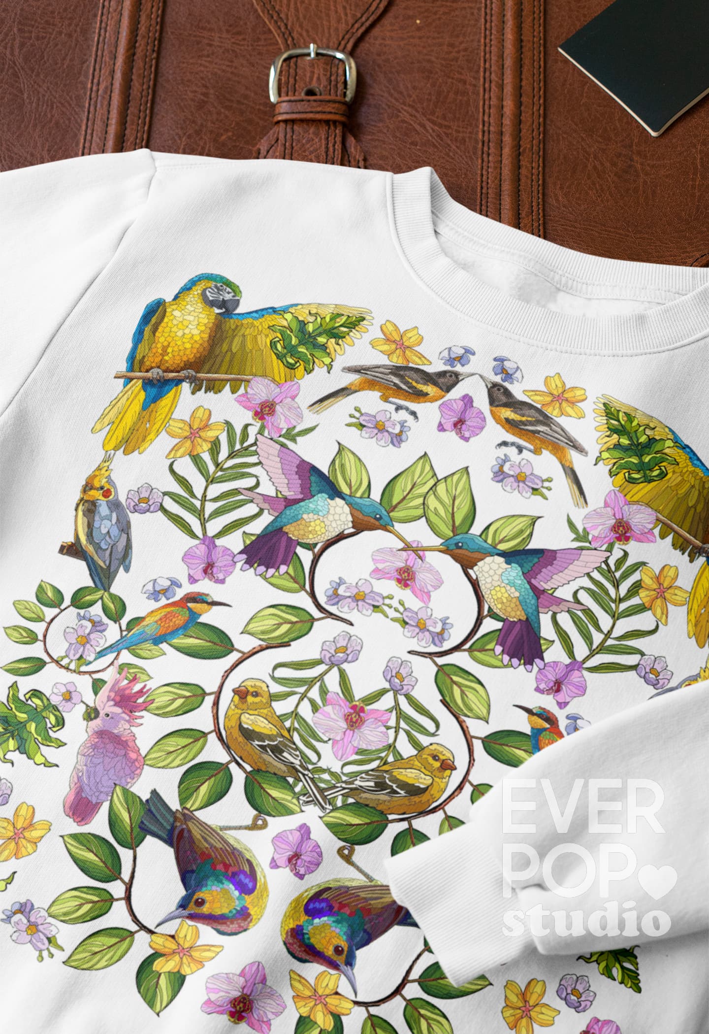 Bird Garden Tree Graphic Tee Shirt, Hoodie Sweatshirt