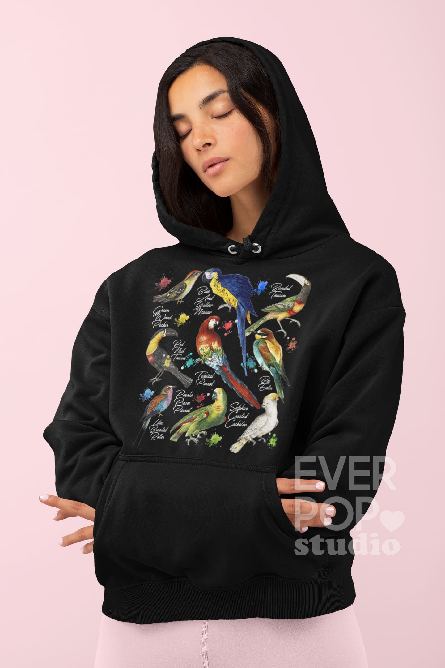 Tropical Bird Graphic Tee Shirt , Hoodie Sweatshirt