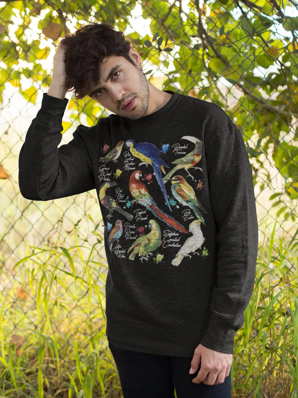 Tropical Bird Graphic Tee Shirt , Hoodie Sweatshirt