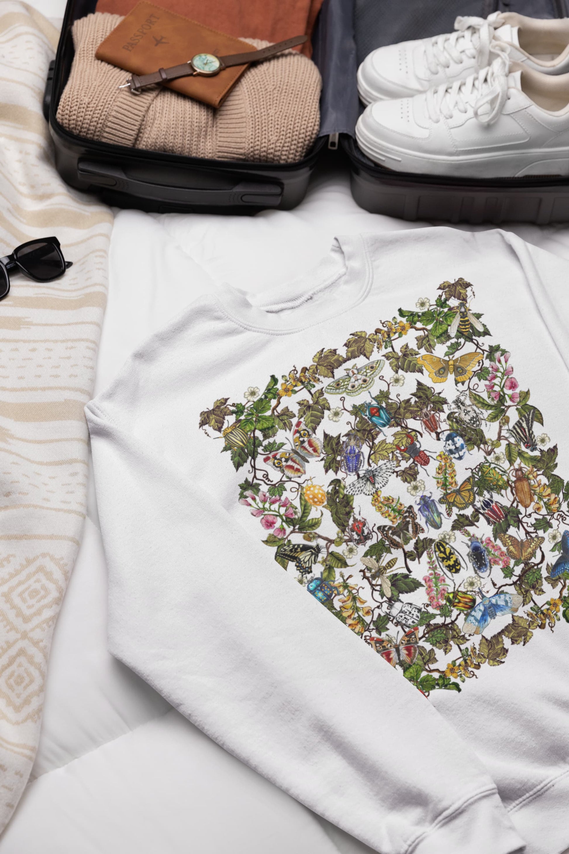 Bug Butterfly Tree Graphic Tee Shirt, Hoodie Sweatshirt
