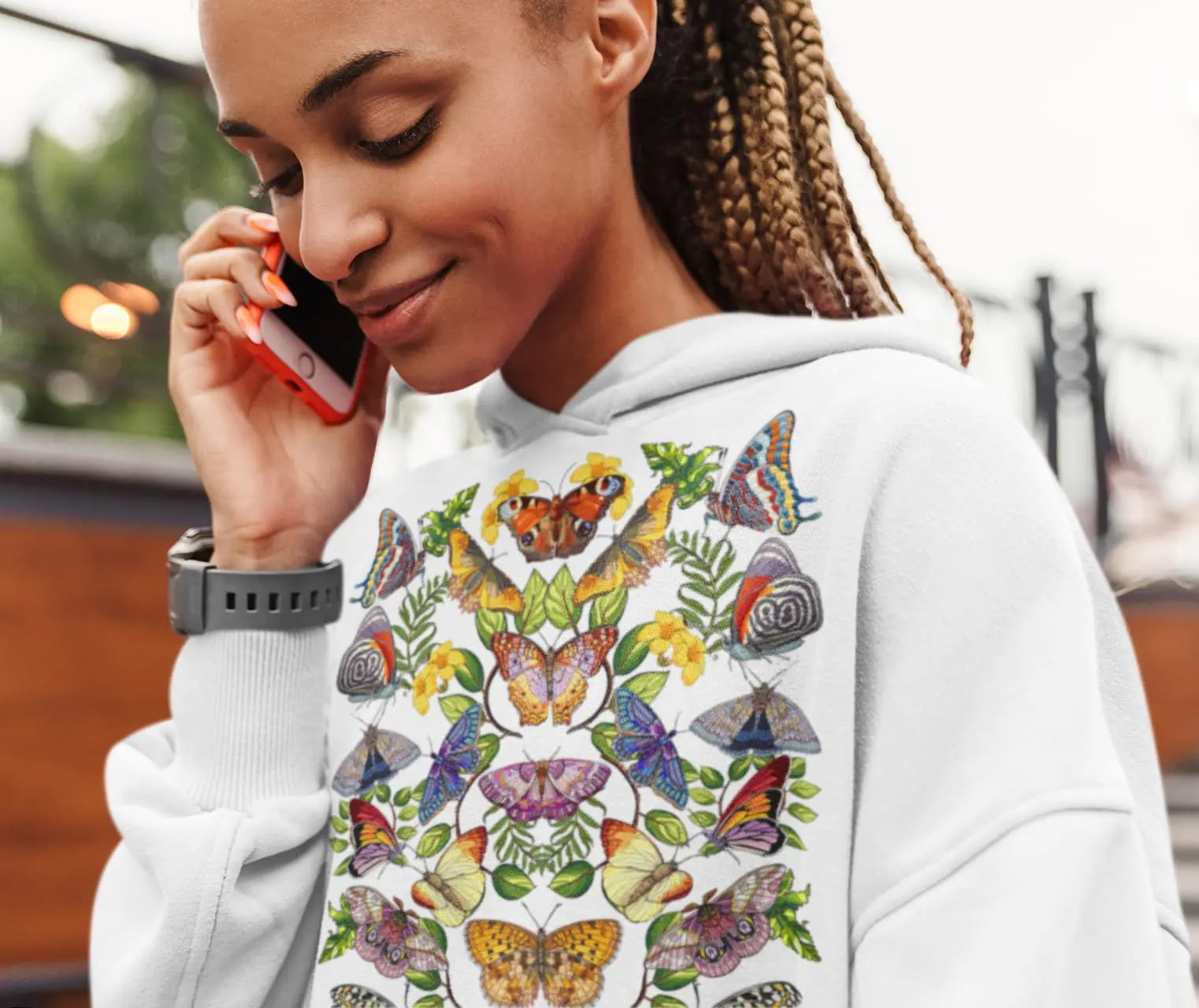 Butterfly Moth Graphic Tee Shirt, Hoodie Sweatshirt