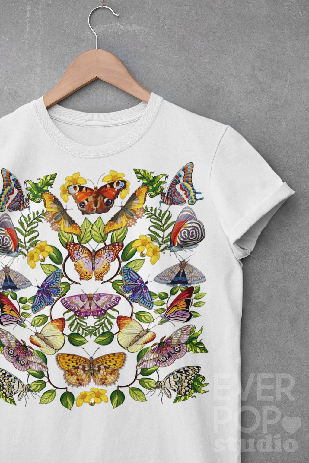 Butterfly Moth Graphic Tee Shirt, Hoodie Sweatshirt