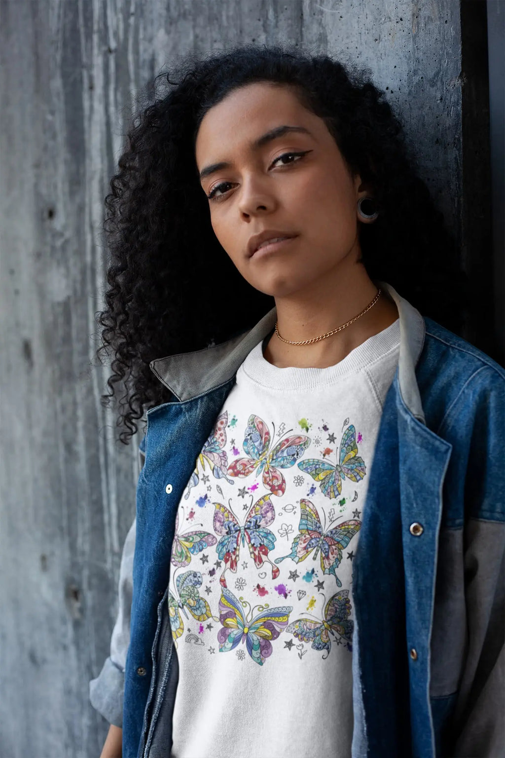 Mandala Butterfly Graphic Tee Shirt, Hoodie Sweatshirt