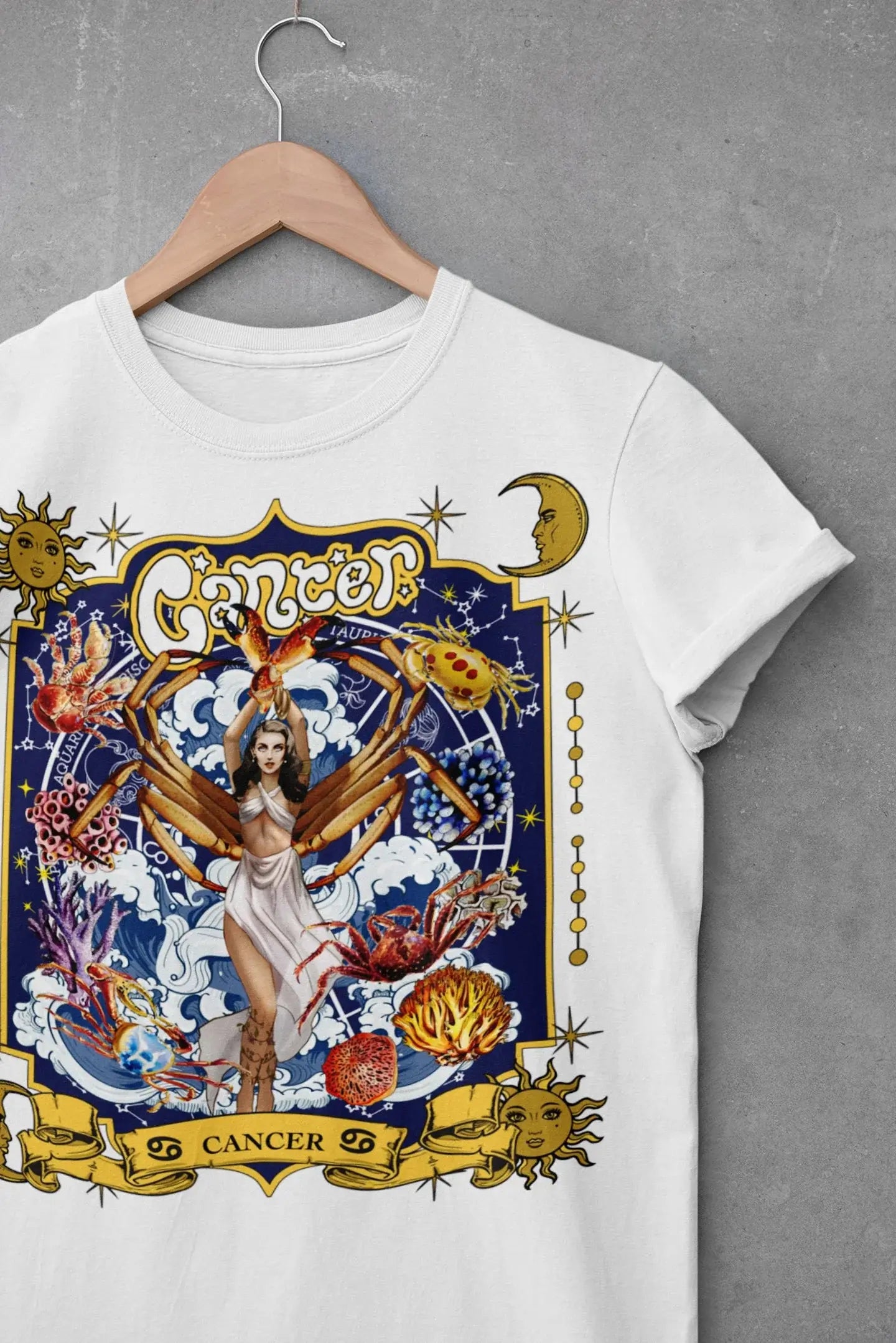 Cancer Zodiac Graphic Tee Shirt, Hoodie Sweatshirt