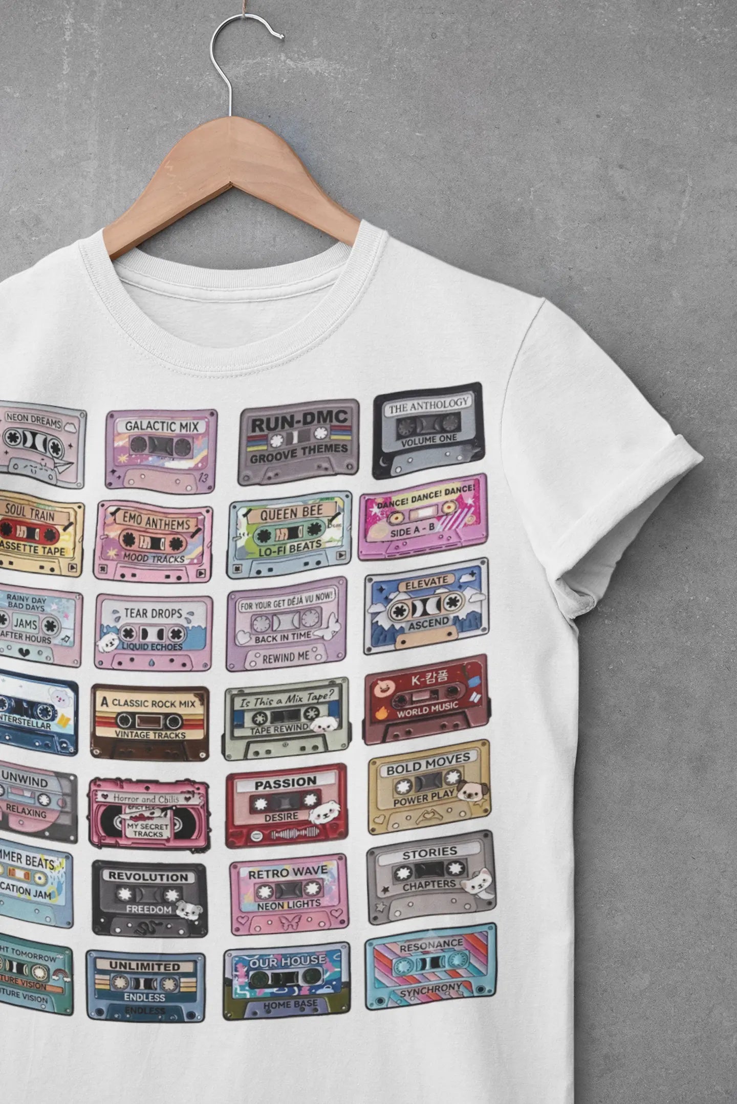Retro Cassette Tape Graphic Tee Shirt, Hoodie Sweatshirt