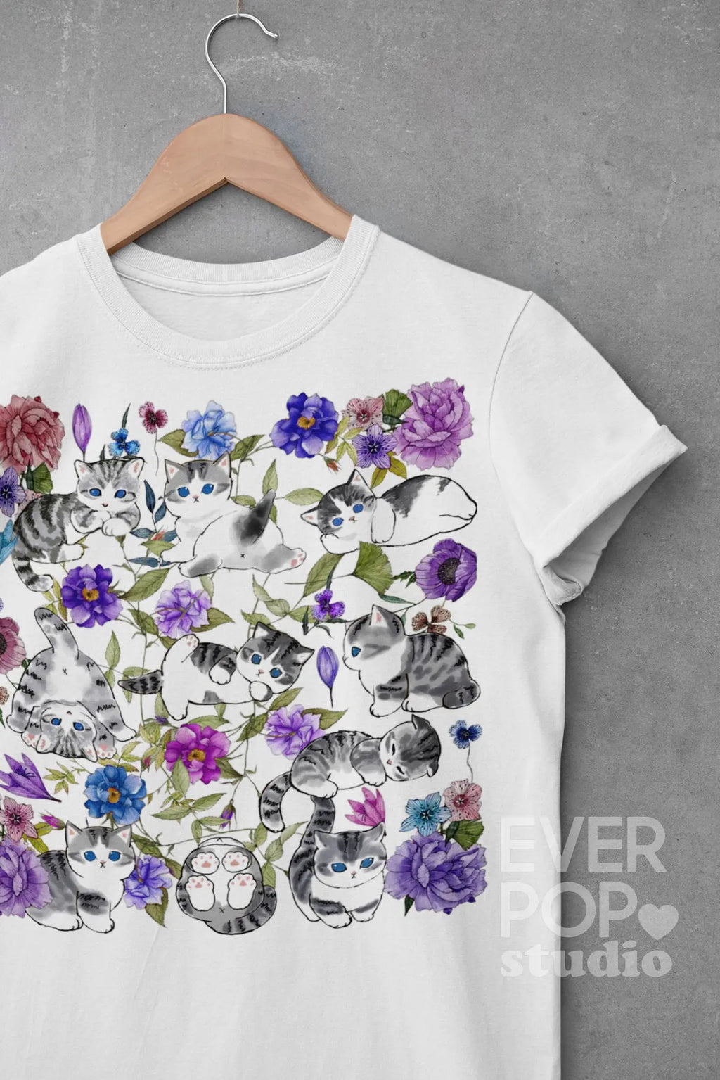 Kawaii Kitten Cat Graphic Tee Shirt, Hoodie Sweatshirt