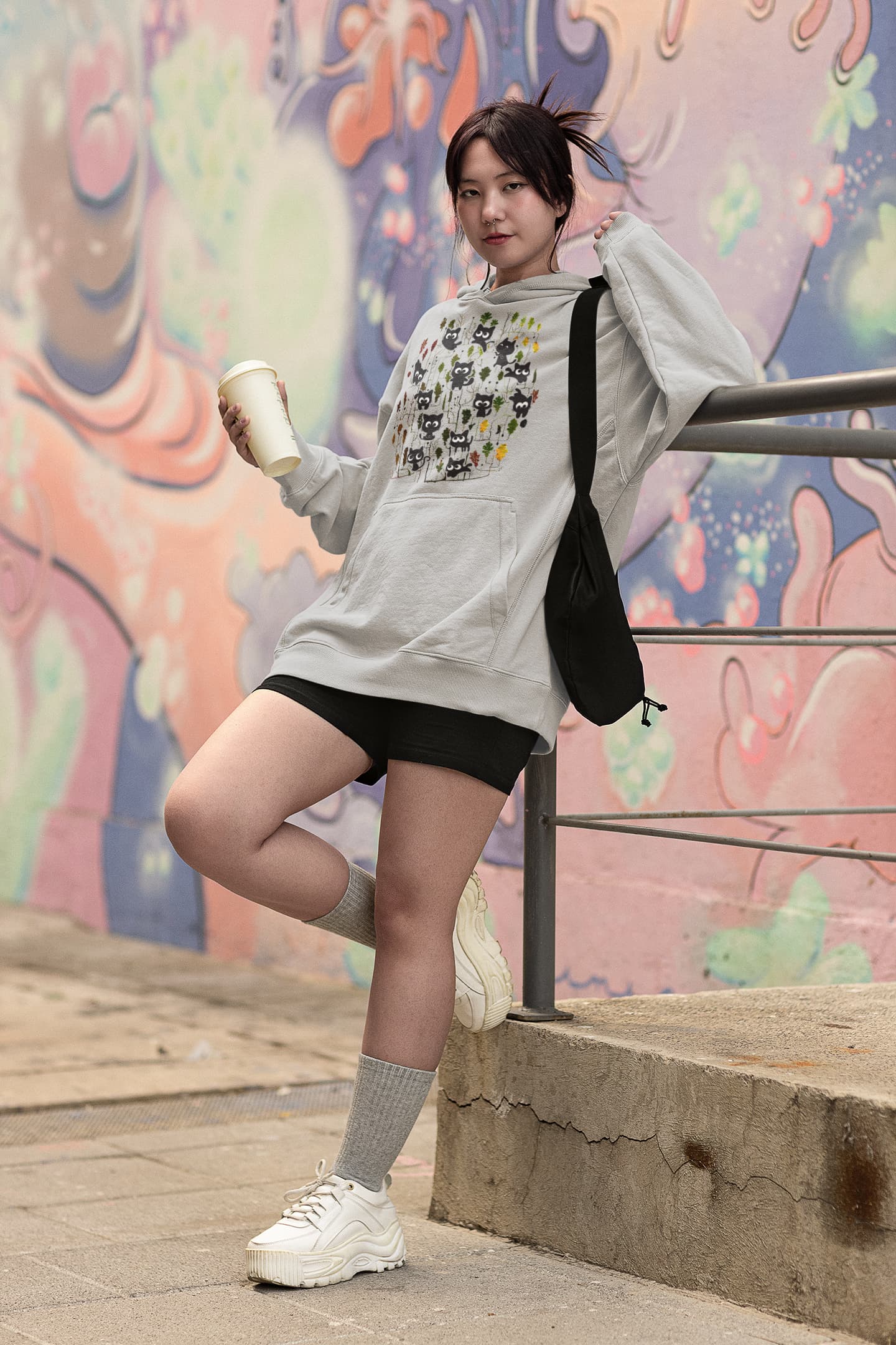 Cute Cat Tree Graphic Tee Shirt, Hoodie Sweatshirt
