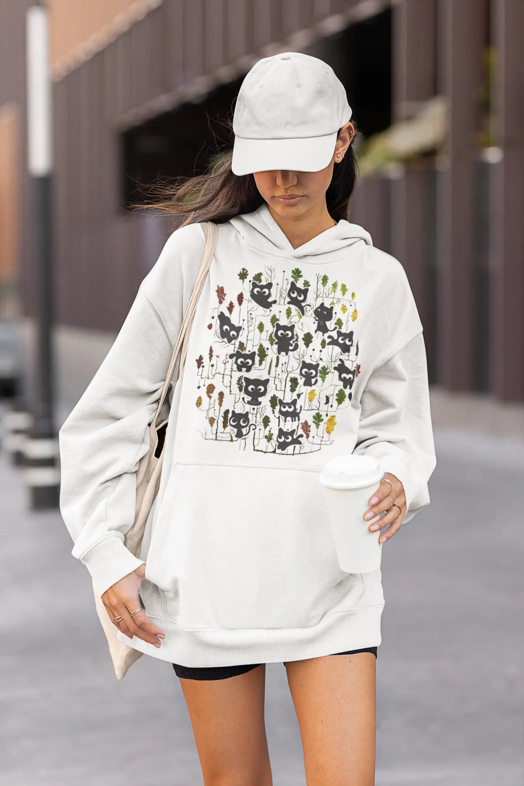 Cute Cat Tree Graphic Tee Shirt, Hoodie Sweatshirt