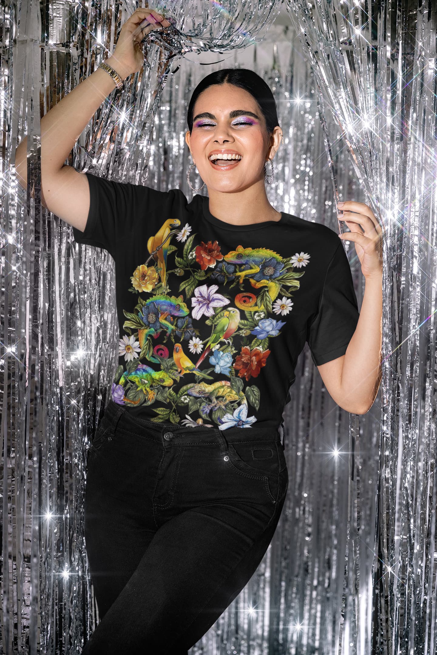 Bird Chameleon Graphic Tee Shirt, Hoodie Sweatshirt