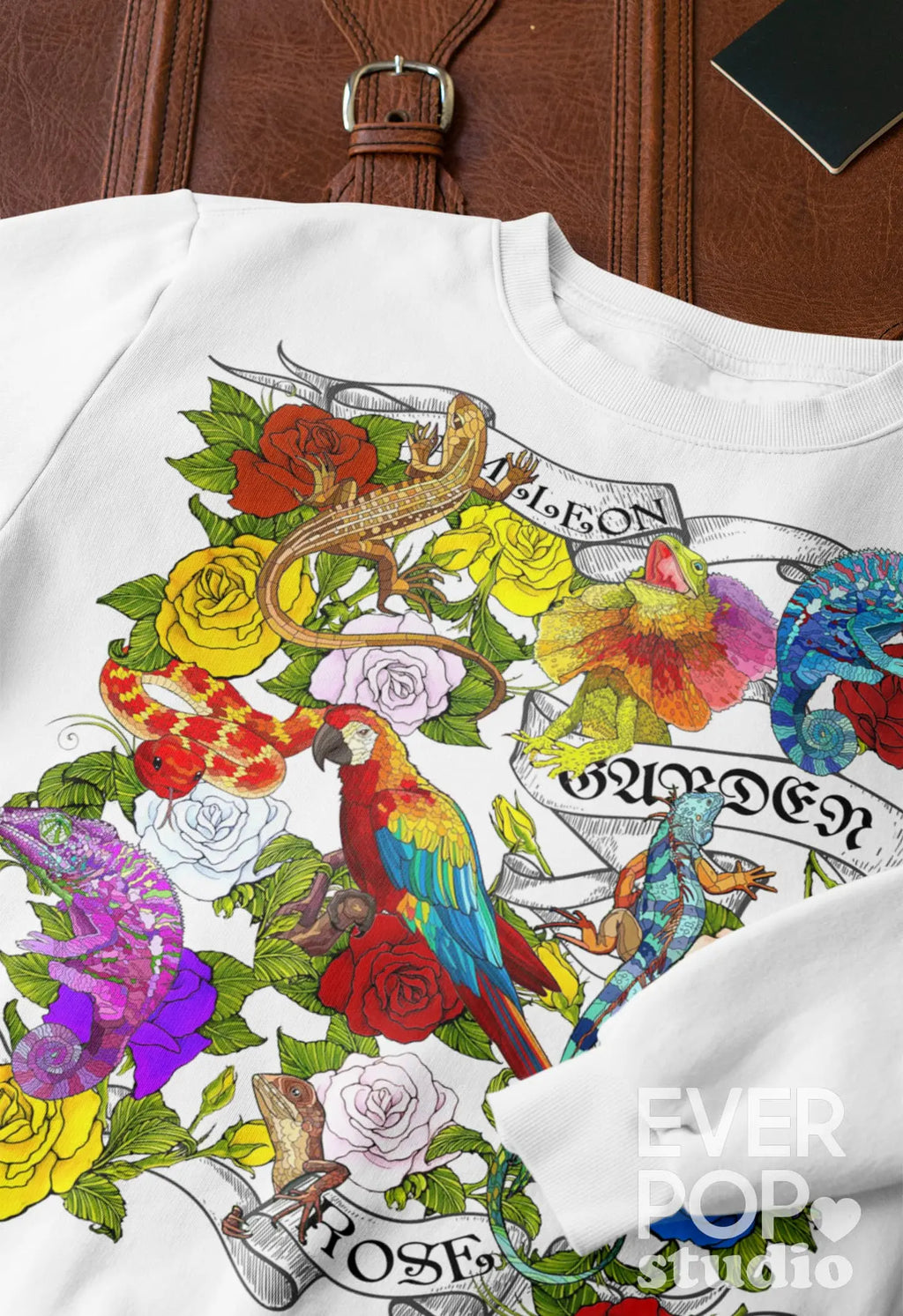 Chameleon Rose Graphic Tee Shirt, Hoodie Sweatshirt