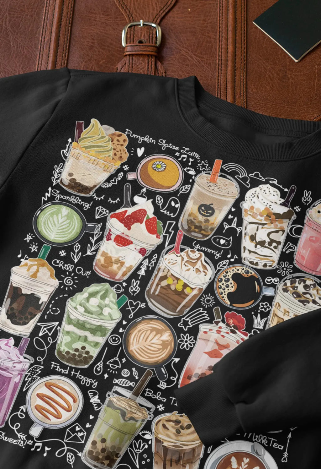 Coffee Boba Tea Graphic Tee Shirt, Hoodie sweatshirt