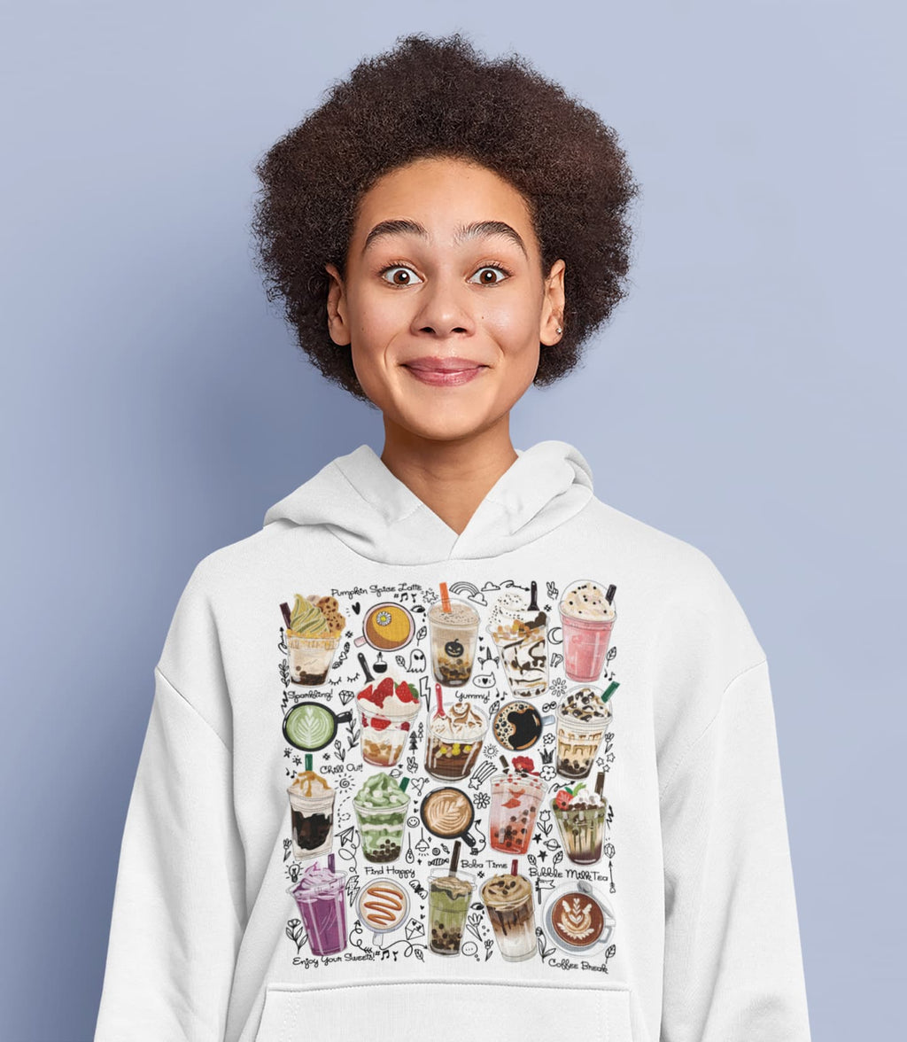 Coffee Boba Tea Graphic Tee Shirt, Hoodie sweatshirt