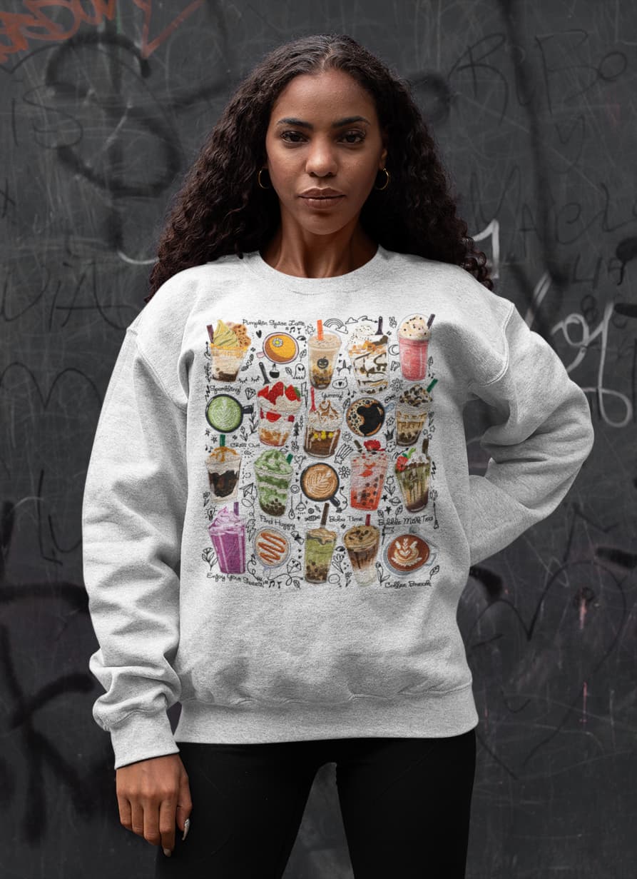 Coffee Boba Tea Graphic Tee Shirt, Hoodie sweatshirt