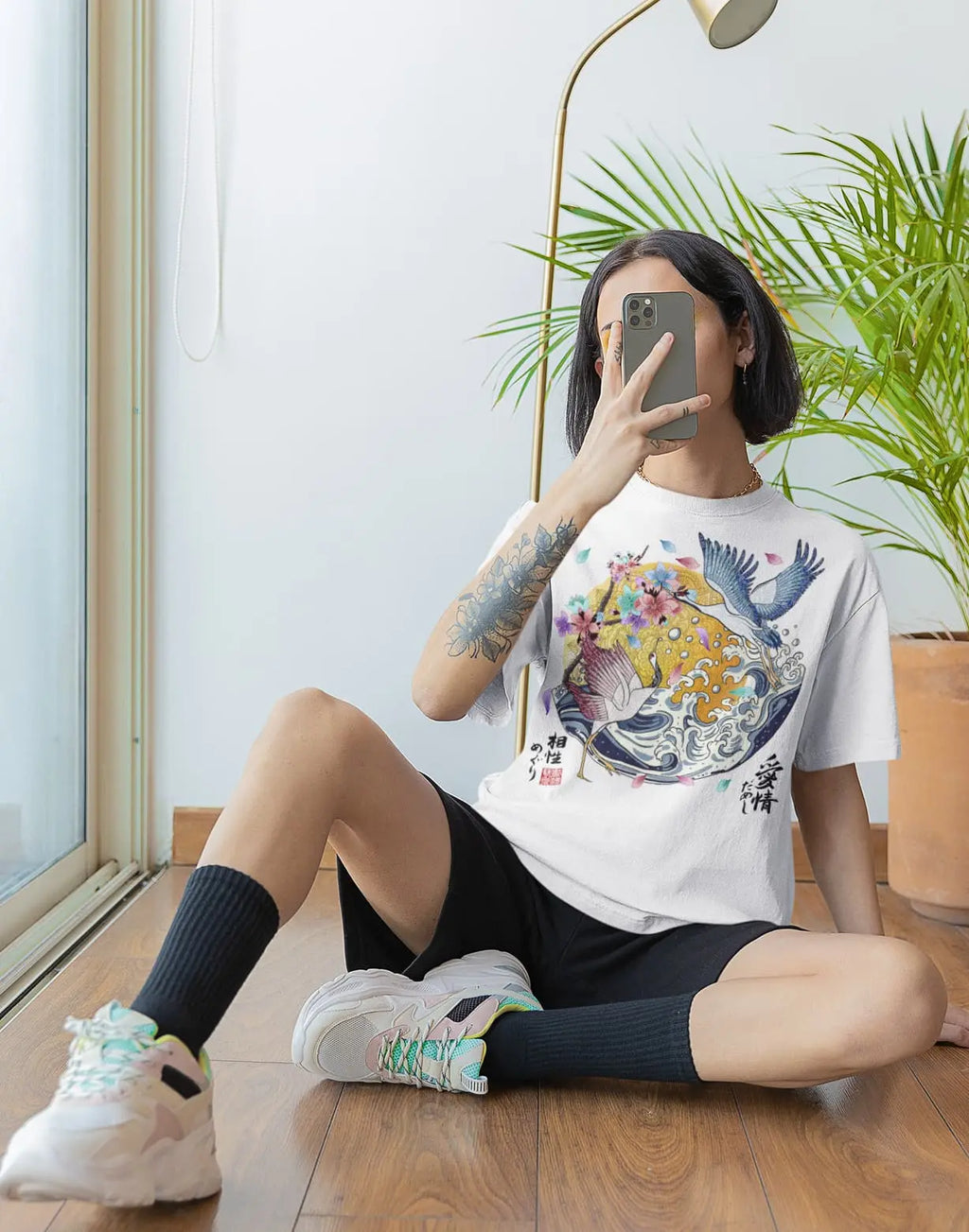 Crane Bird Graphic Tee Shirt, Hoodie Sweatshirt