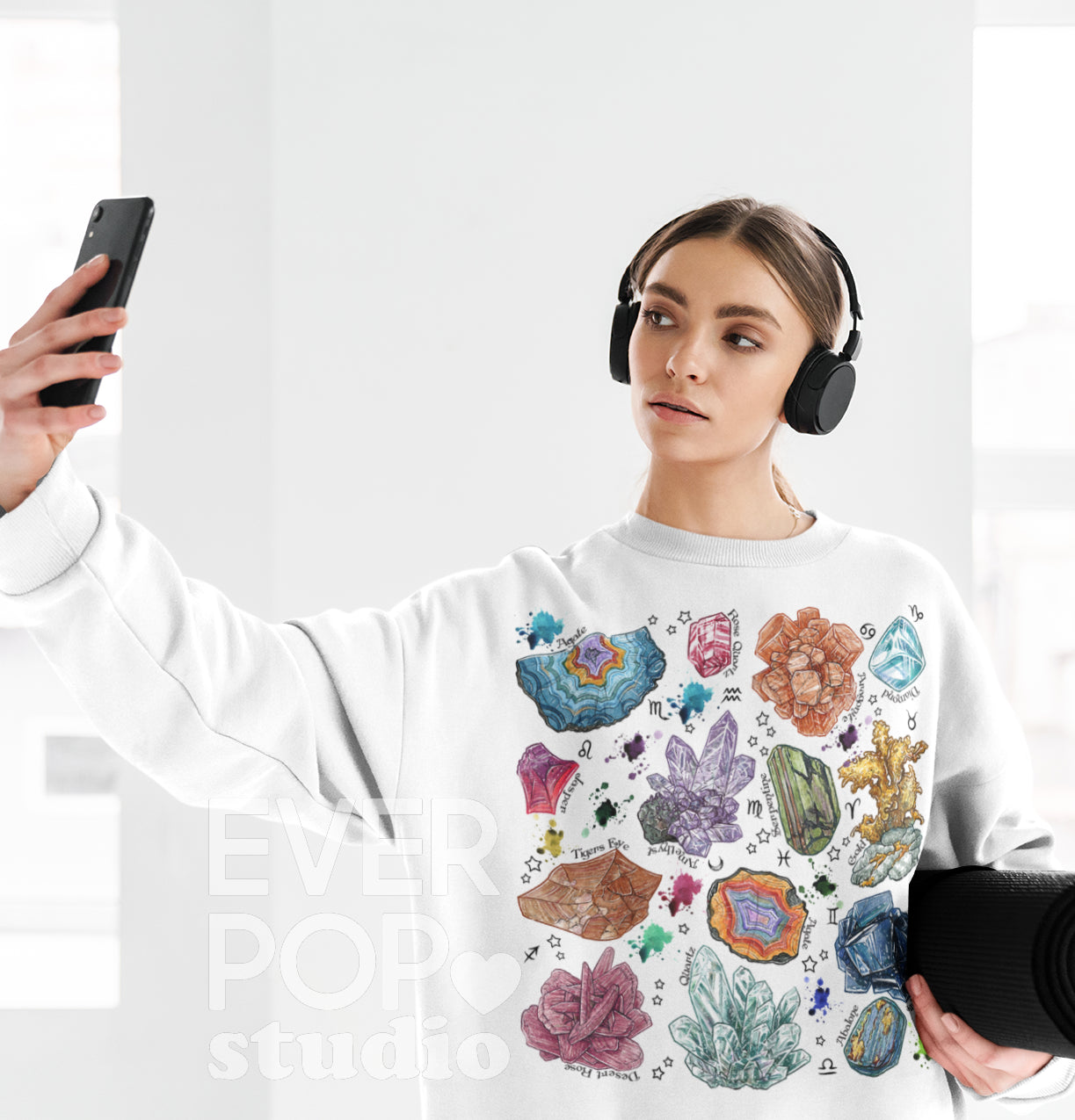 Witchy Crystal Graphic Tee Shirt, Hoodie Sweatshirt