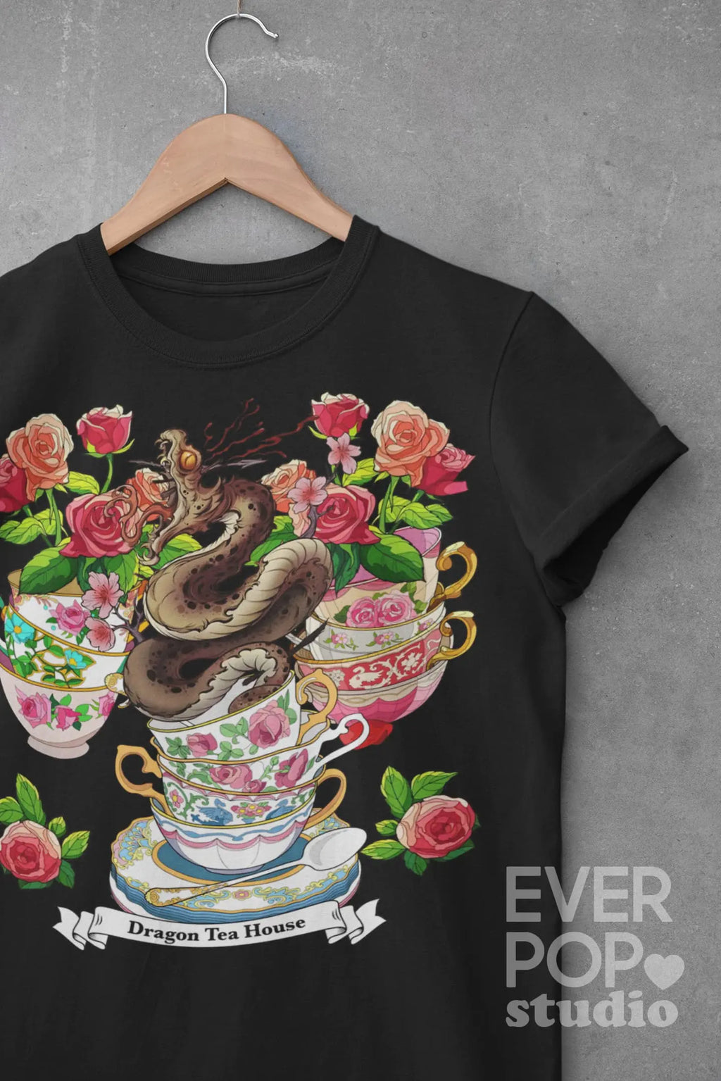 Dragon Cup Graphic Tee Shirt, Hoodie Sweatshirt