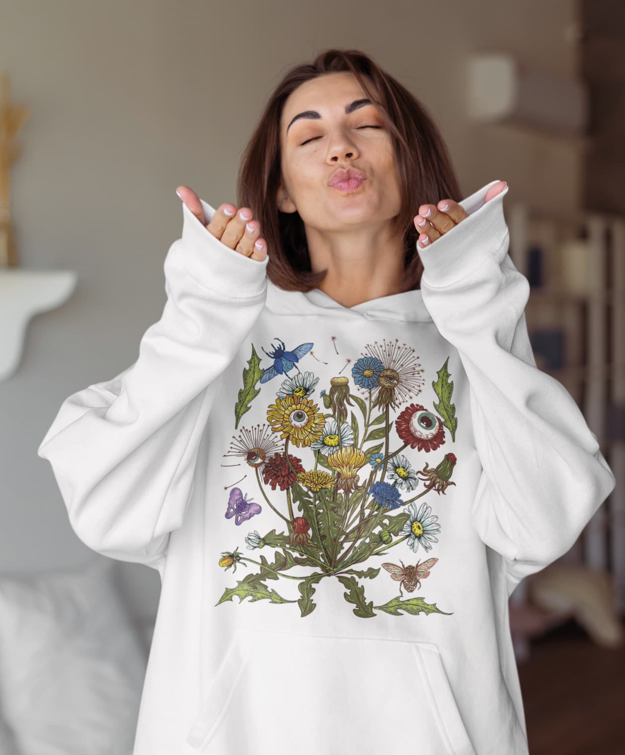 Eye Dandelion Graphic Tee Shirt, Hoodie Sweatshirt