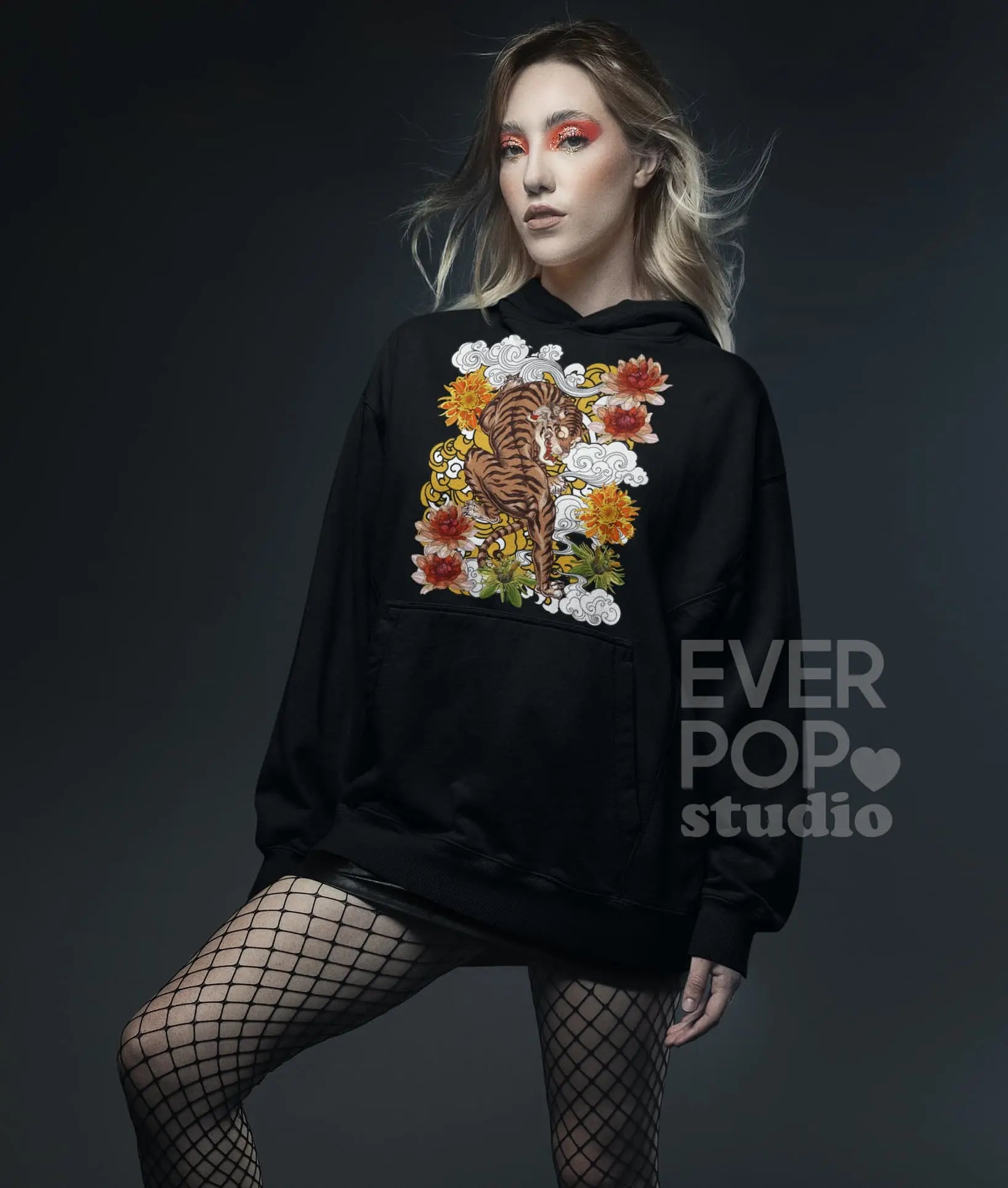 Devil Tiger Graphic Tee Shirt, Hoodie Sweatshirt