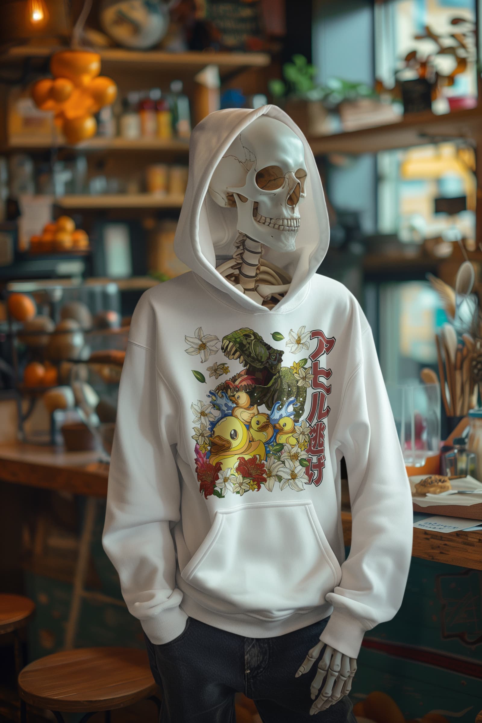 Dinosaur Duck Graphic Tee Shirt, Hoodie Sweatshirt