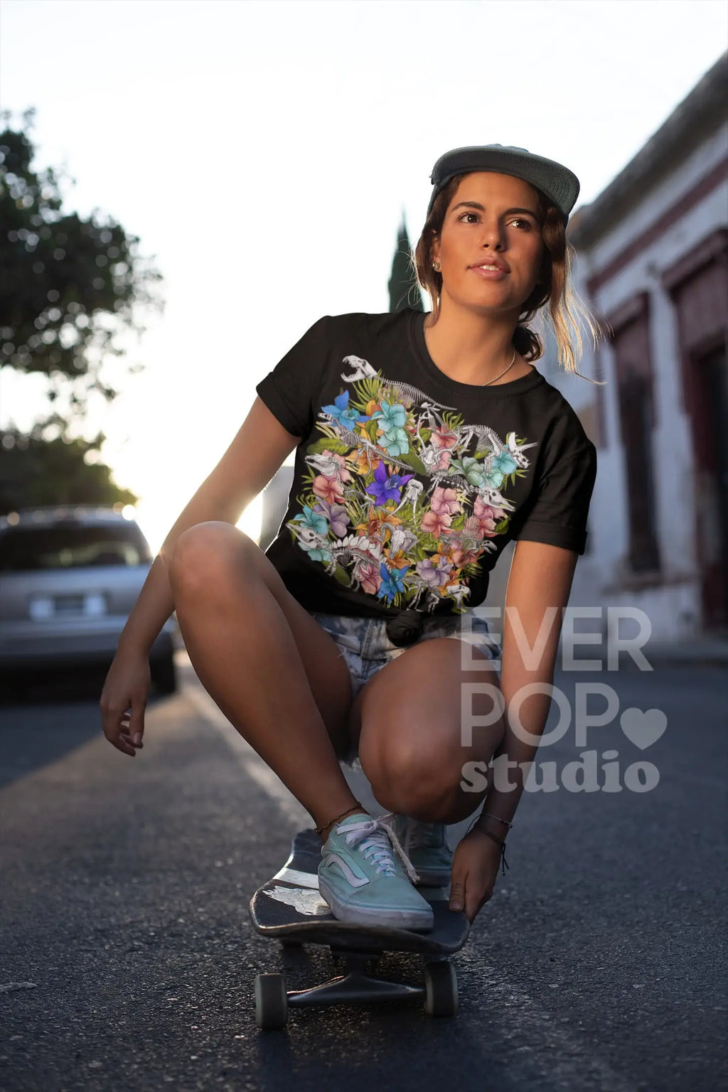 Dinosaur Skeleton Graphic Tee Shirt, Hoodie Sweatshirt