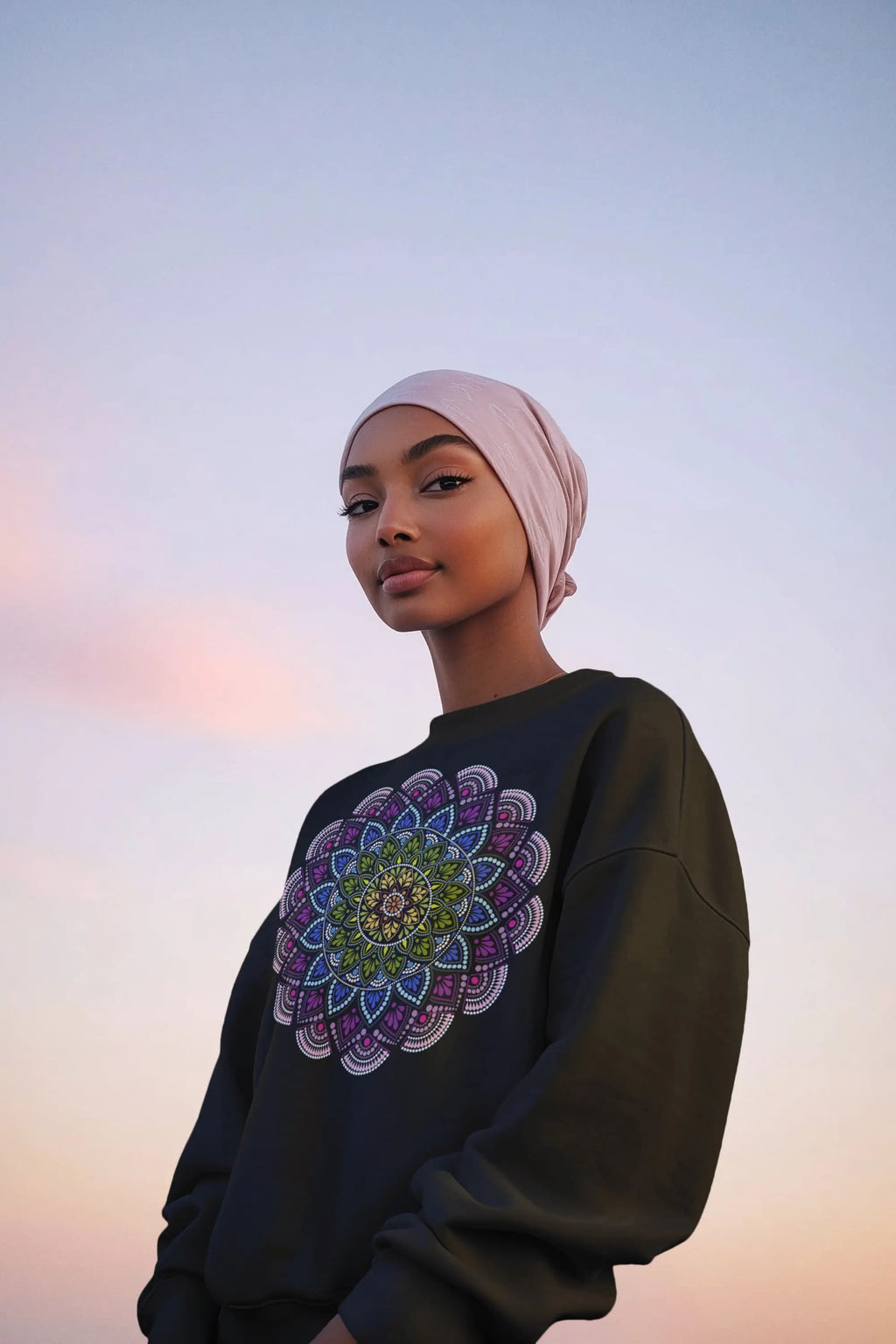 Colorful Dot Mandala Graphic Tee Shirt, Hoodie Sweatshirt