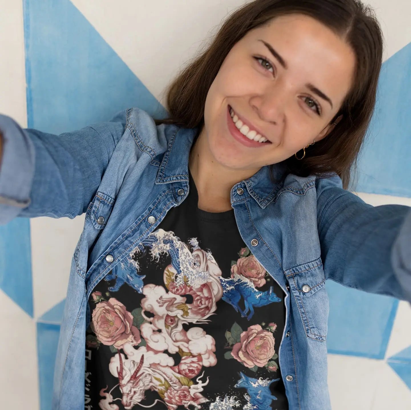 Dragon Wave Fox Graphic Tee Shirt, Hoodie Sweatshirt