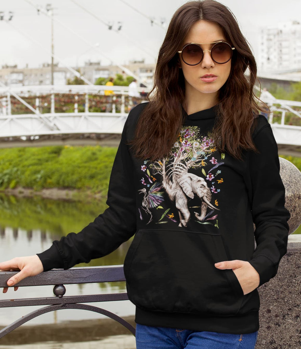 Elephant Tree Graphic Tee Shirt, Hoodie Sweatshirt