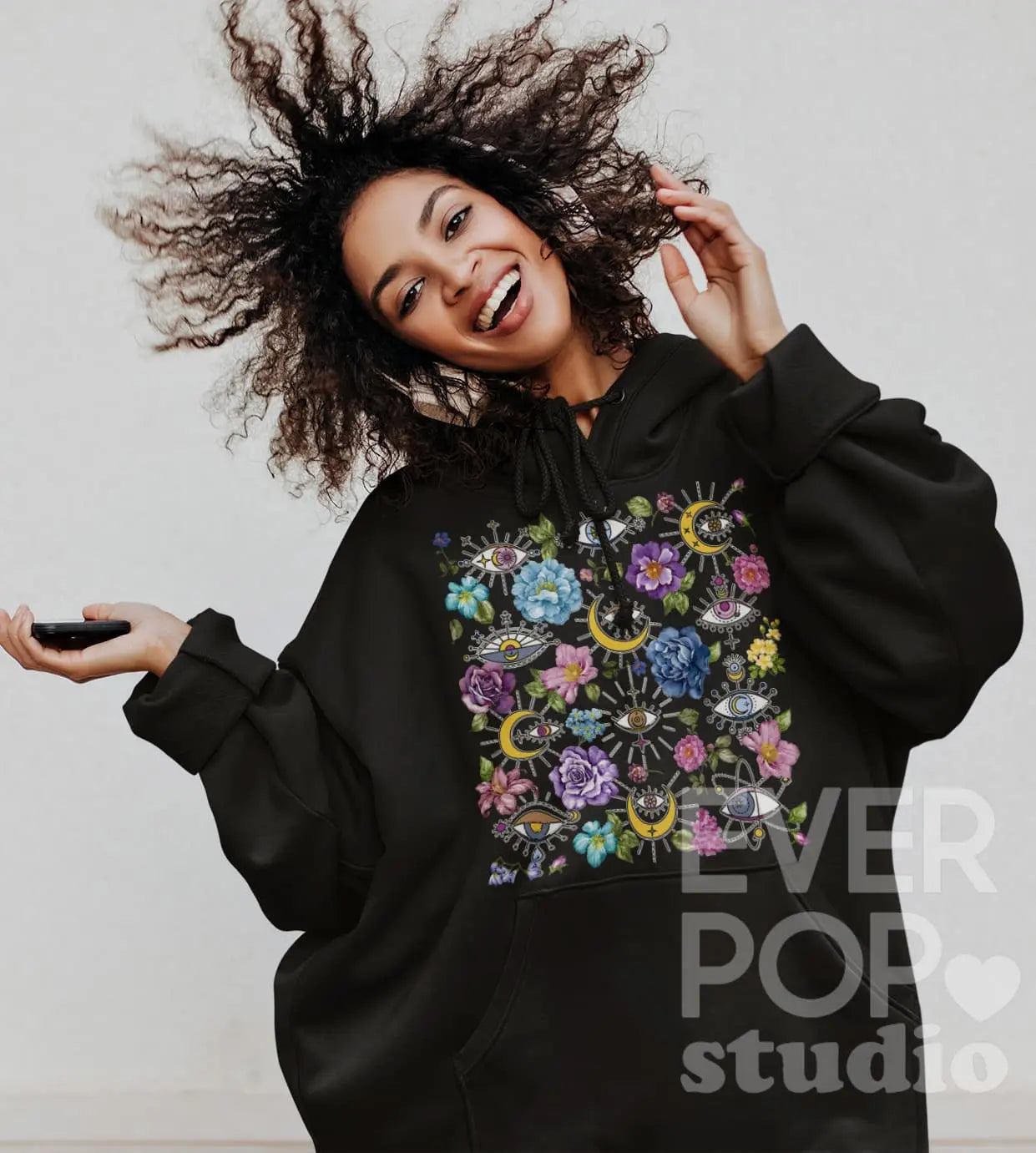 Moon Evil Eye Graphic Tee Shirt, Hoodie Sweatshirt