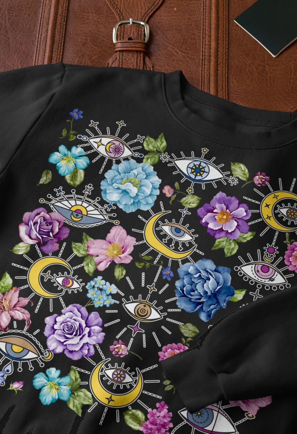 Moon Evil Eye Graphic Tee Shirt, Hoodie Sweatshirt