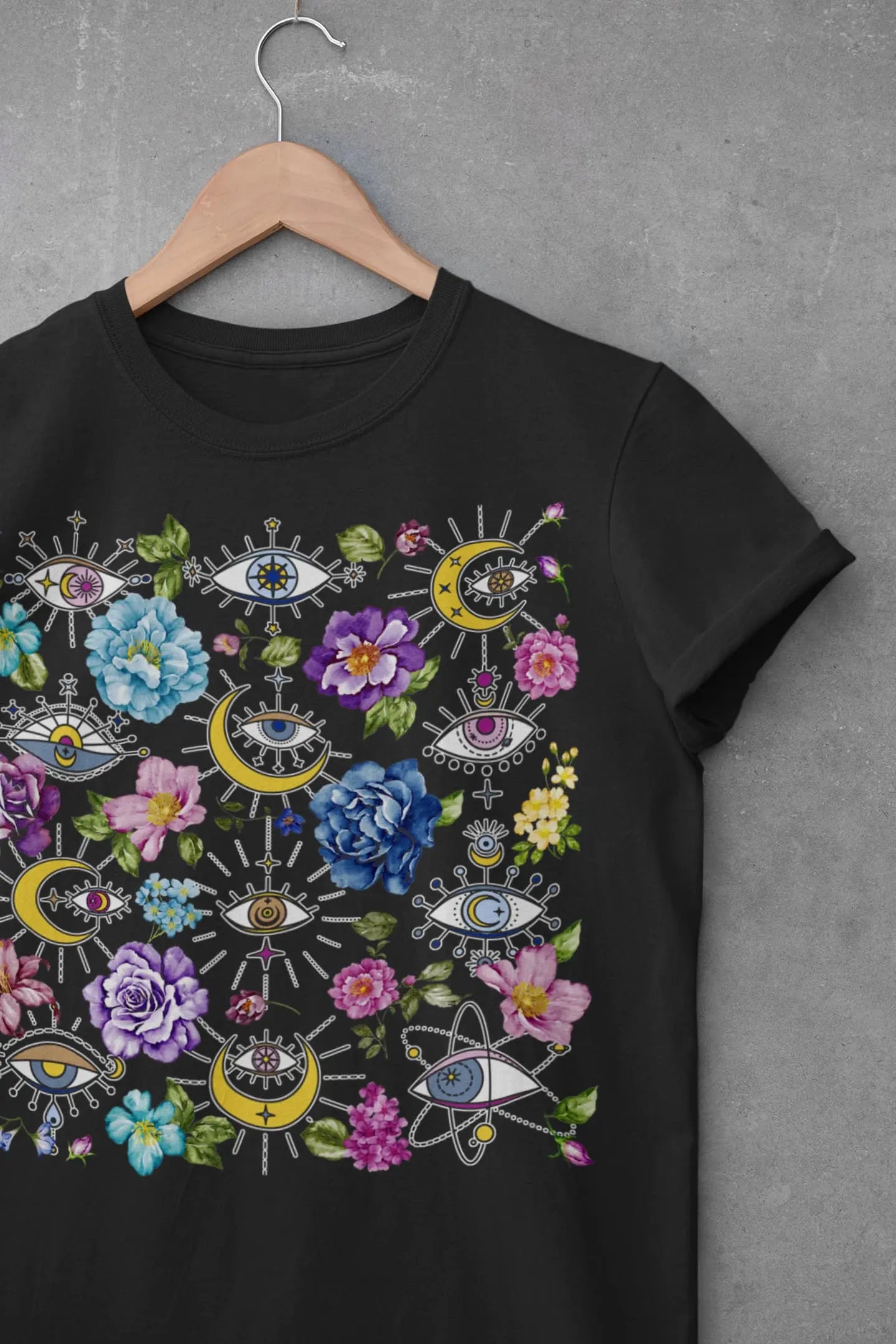 Moon Evil Eye Graphic Tee Shirt, Hoodie Sweatshirt