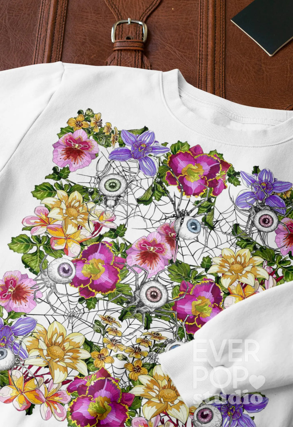 Goth Eye Spider Graphic Tee Shirt, Hoodie Sweatshirt