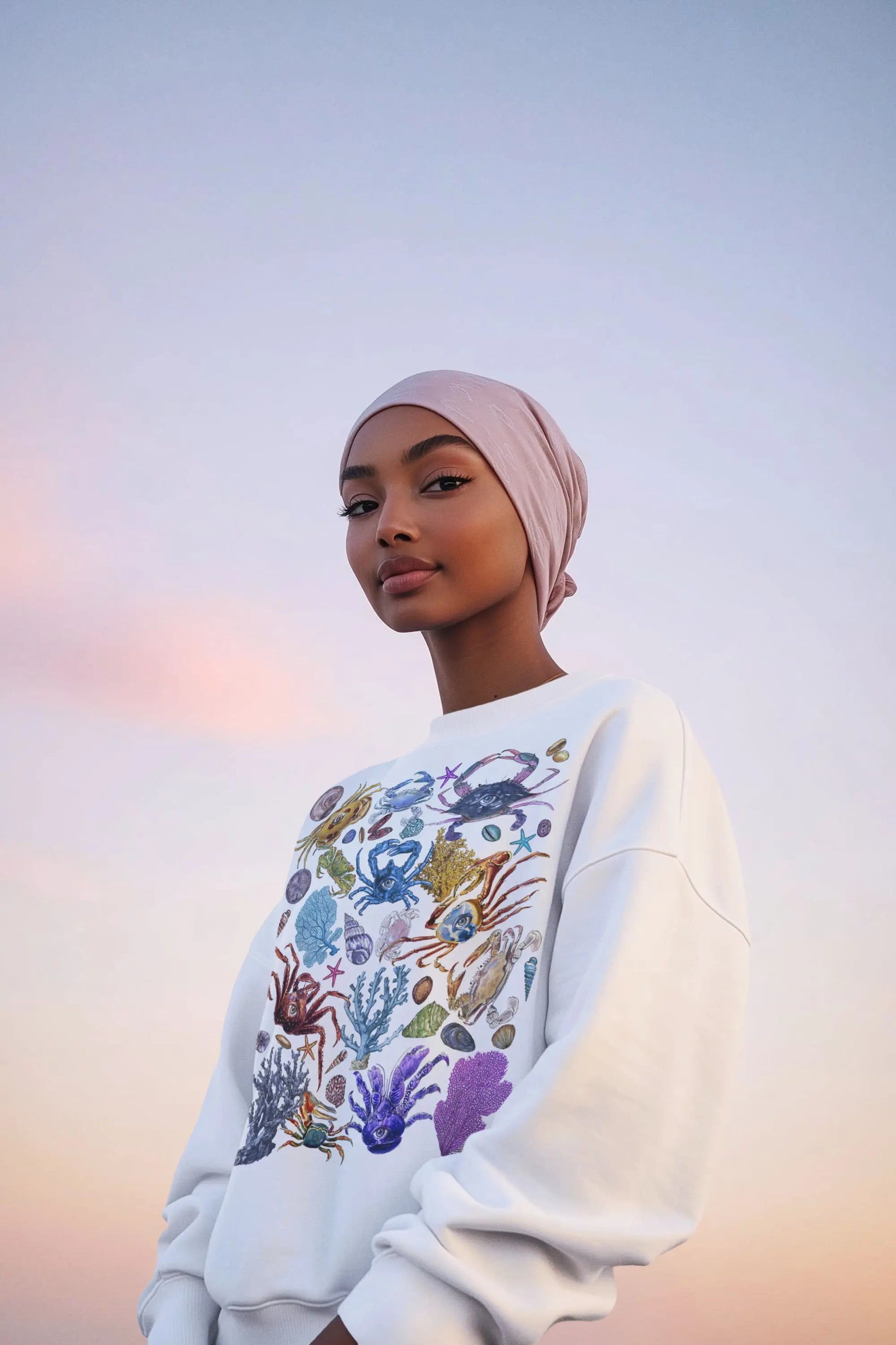 Evil Eye Shell Crab Graphic Tee Shirt, Hoodie Sweatshirt