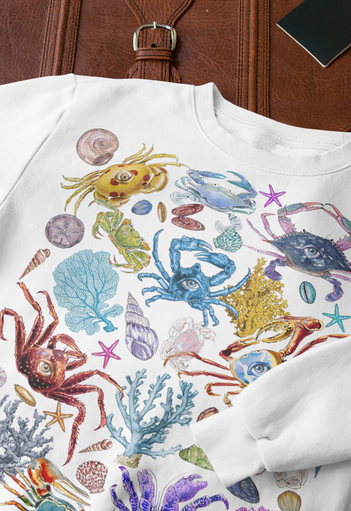 Evil Eye Shell Crab Graphic Tee Shirt, Hoodie Sweatshirt