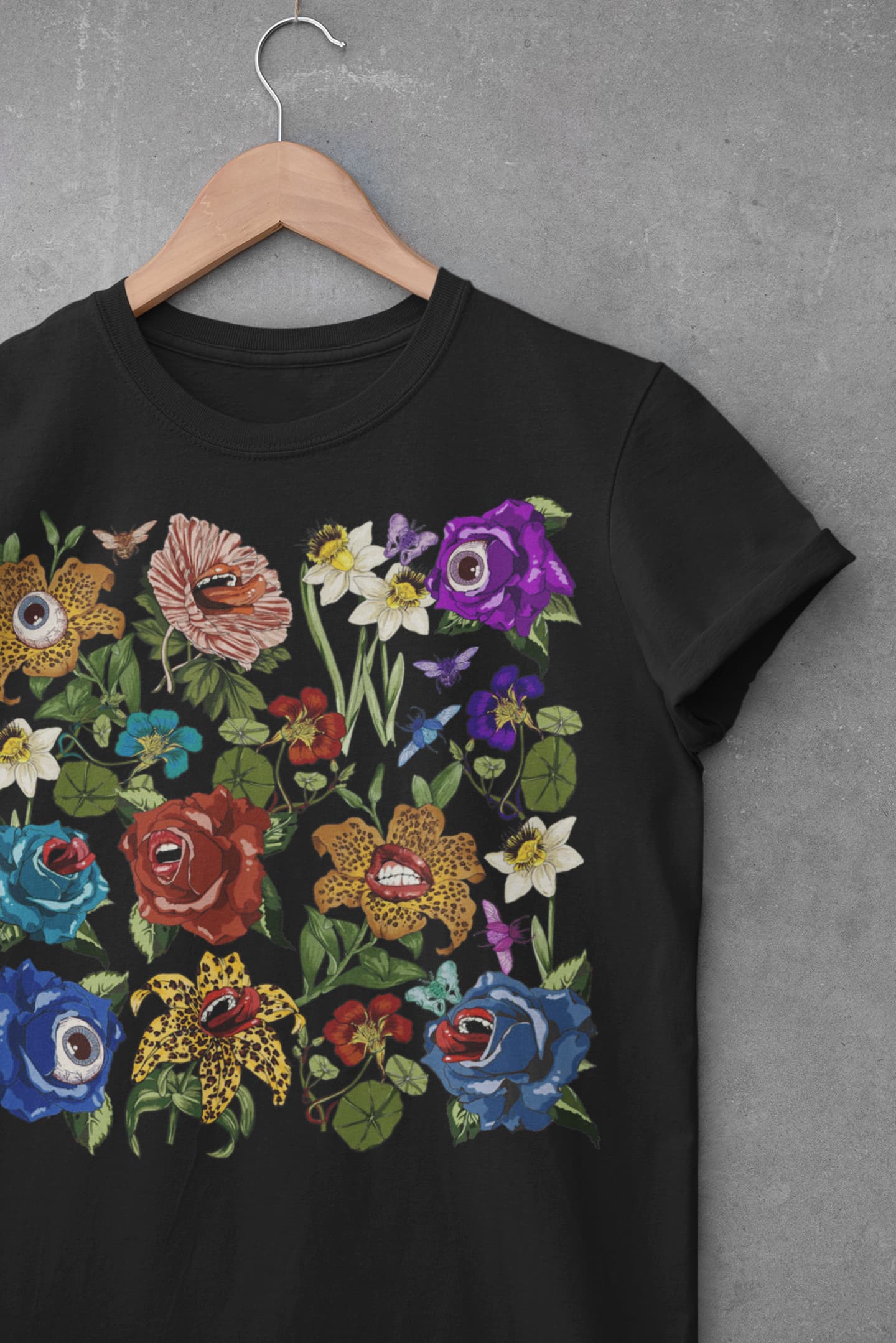 Lip Flower Graphic Tee Shirt, Hoodie Sweatshirt