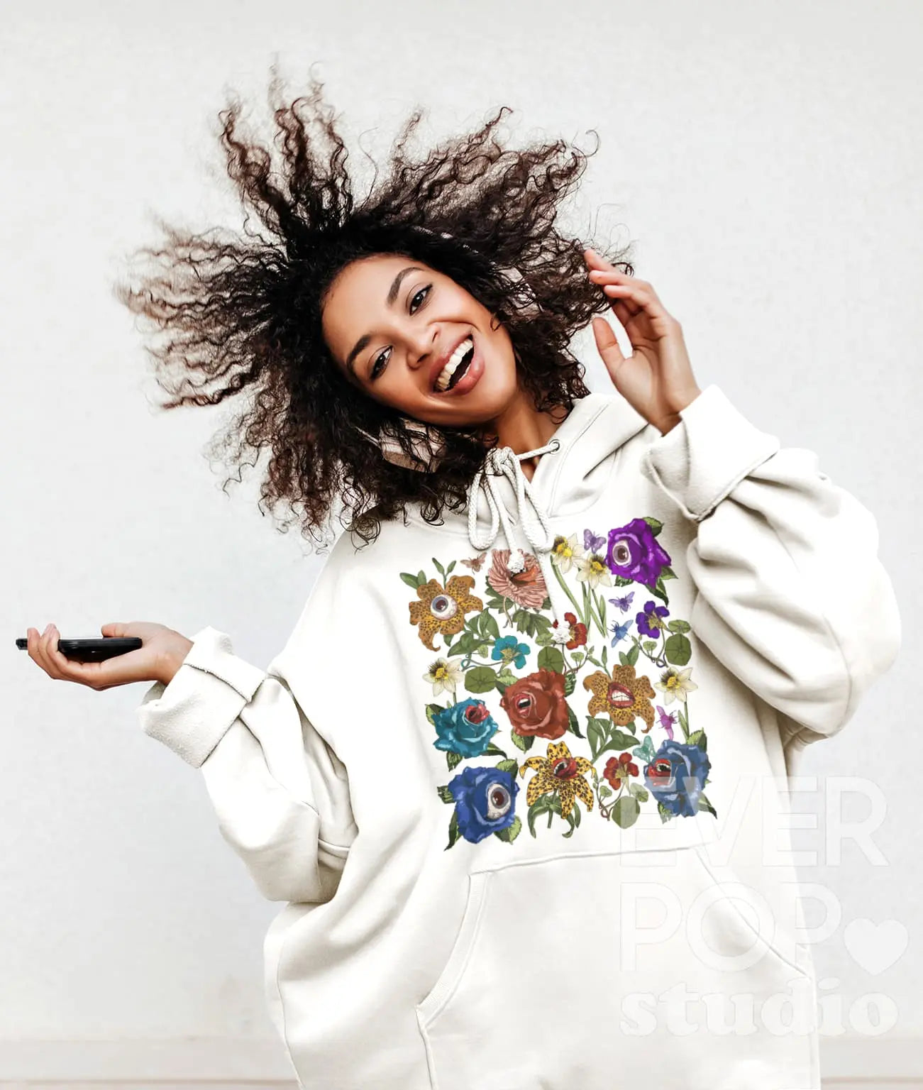 Lip Flower Graphic Tee Shirt, Hoodie Sweatshirt